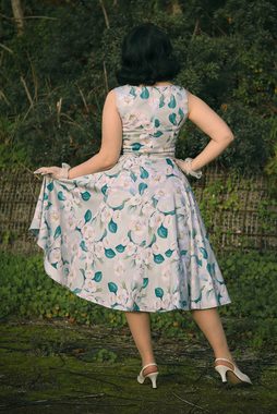 Hearts & Roses London A-Linien-Kleid Rey Floral Swing Dress Rockabella Vintage Retro
