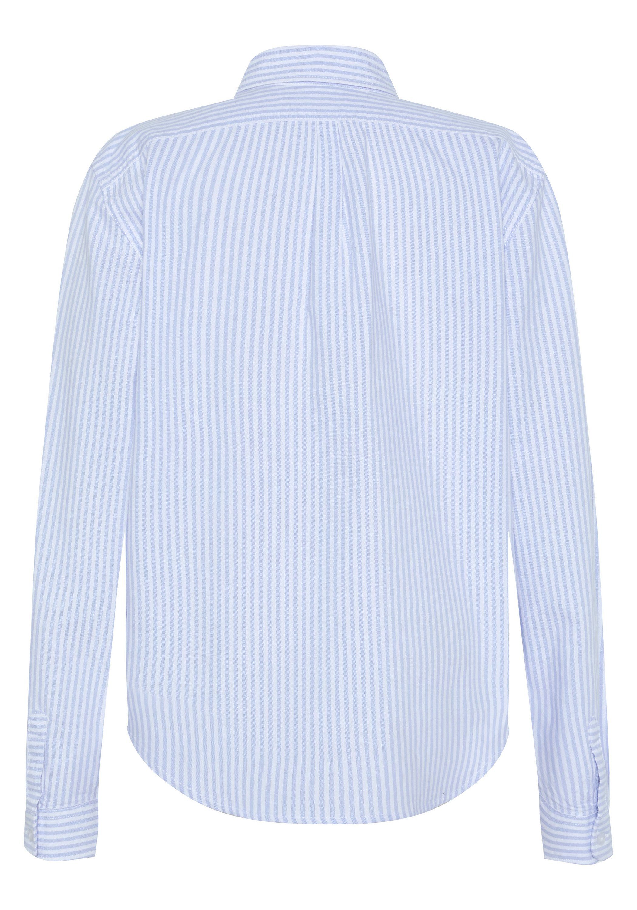 Polo Sylt Langarmhemd mit Light 4010 Streifen Blue/White