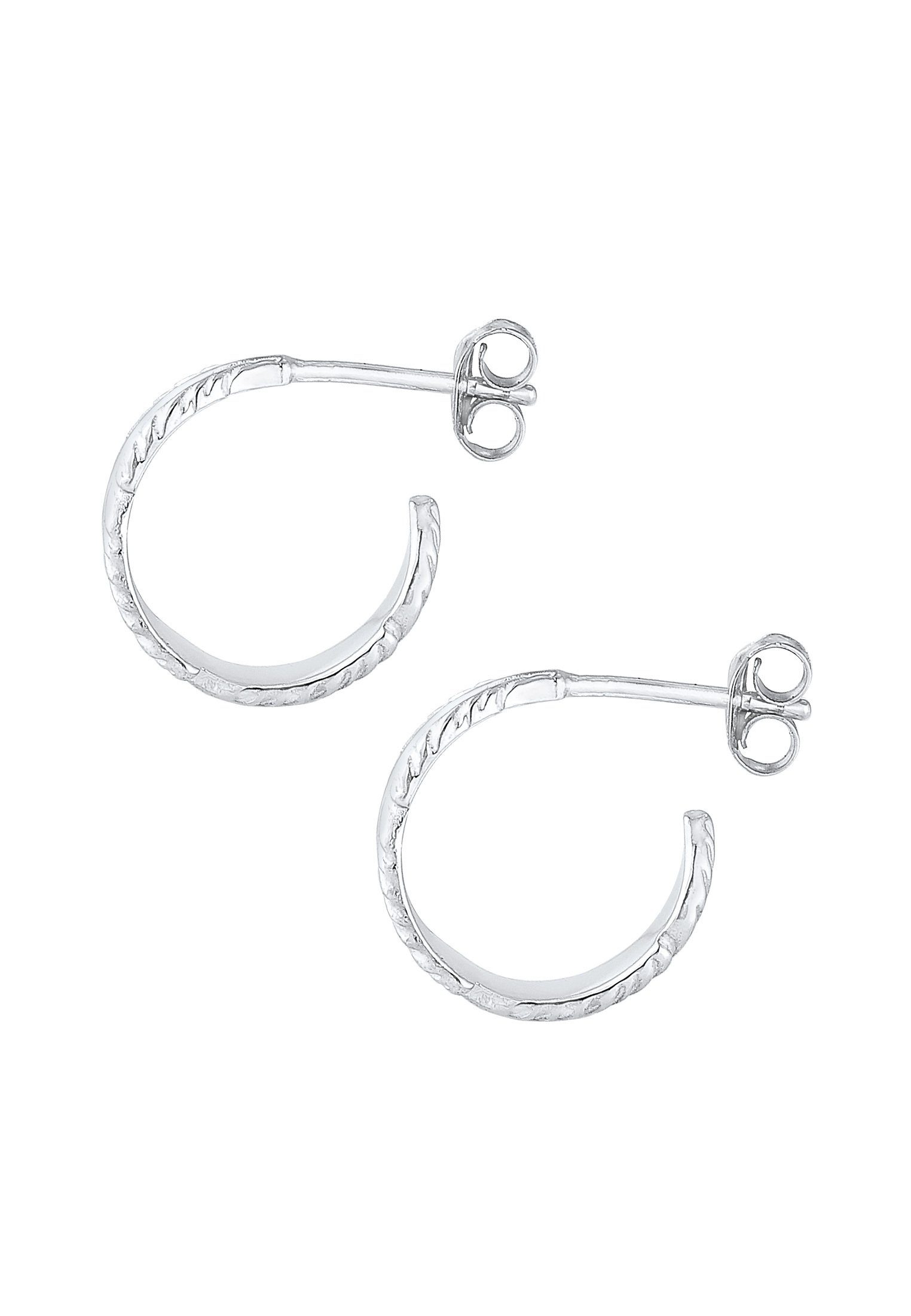 Elli Paar Creolen Creolen Hänger Feder Festival Trend 925er Silber, Boho