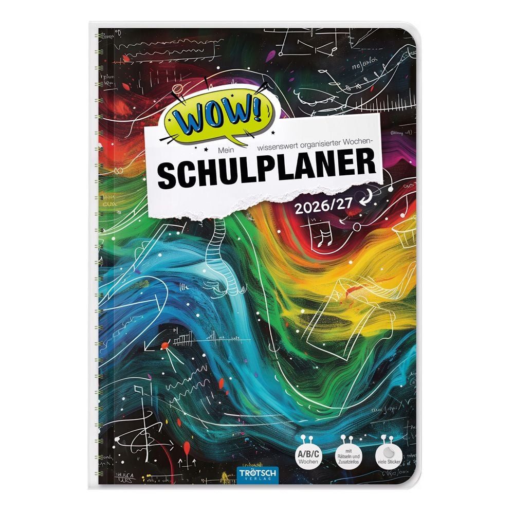 Trötsch Verlag Schulheft TRÖTSCH Schulplaner WOW!Waves 2026/2027 mit Spiralbindung