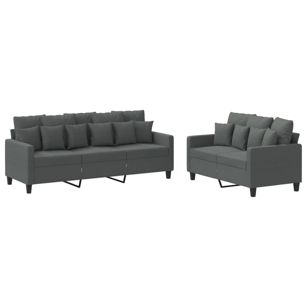 vidaXL Sofa 2-tlg. Sofagarnitur mit Kissen günstig online kaufen
