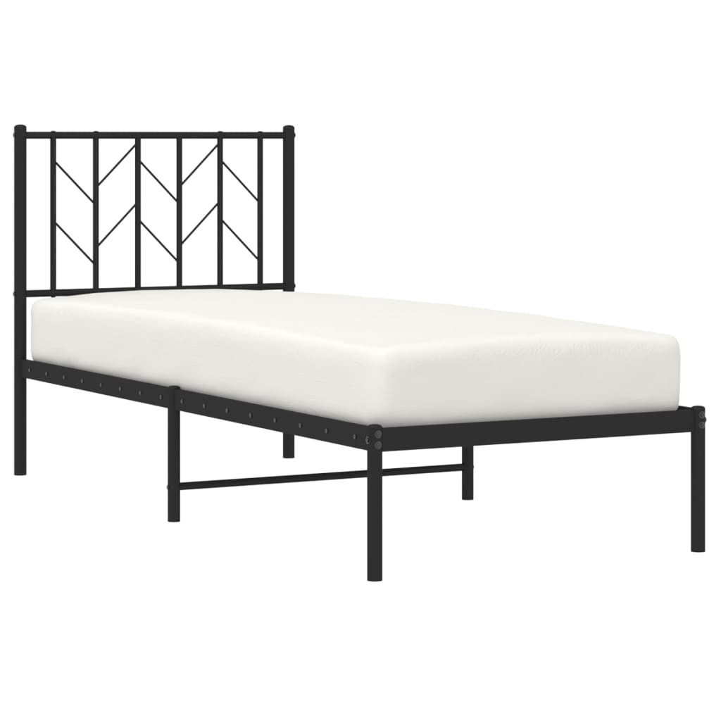 vidaXL Bett Bettgestell mit Kopfteil Metall günstig online kaufen