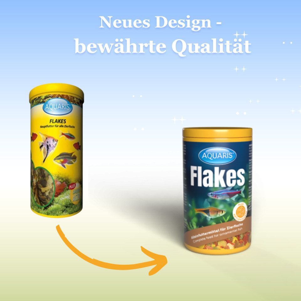 Aquaris Aquarium Fischfutter Flakes Flockenfutter für Zierfische - 150g / 1 L, Hauptfutter für: Fische, leicht verdaulich, trübt das Wasser nicht, 40 % Rohprote – Bild 5 von 5