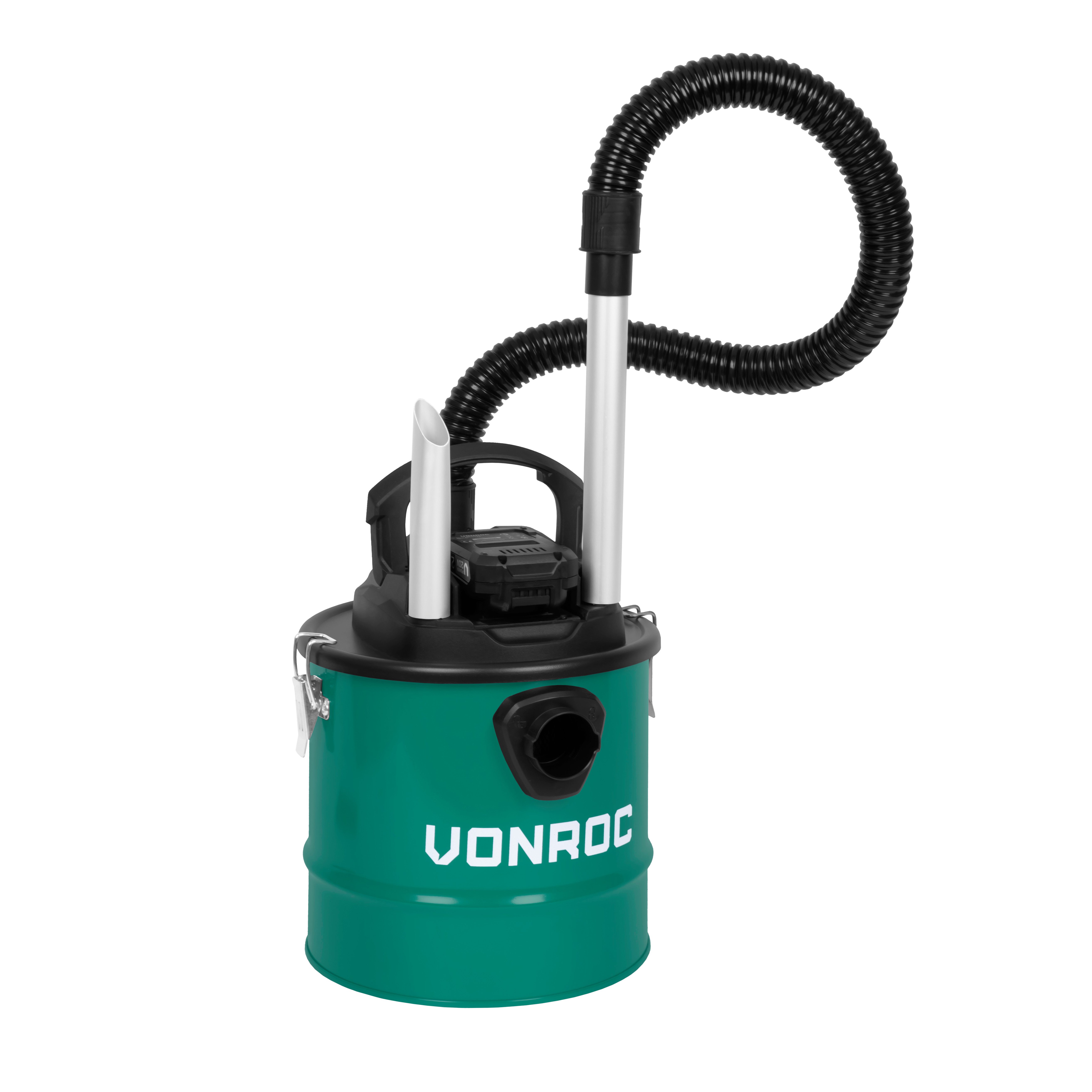 VONROC Aschesauger - VPower 20V Akku-Sauger, 12L Tank - HEPA Filter, beutellos, Inkl. 2x 2.0AH Akkus und Schnellladegerät