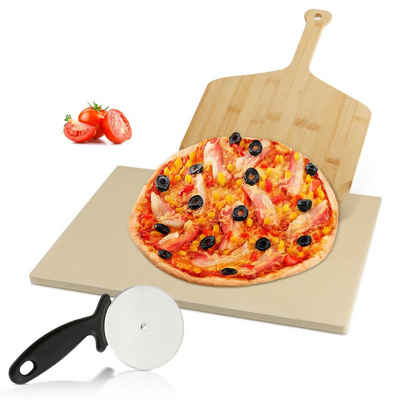 Pizzastein Pizzaschaufel Cordierit Set Ofen Pizzabackstein für Pizza Backstein 