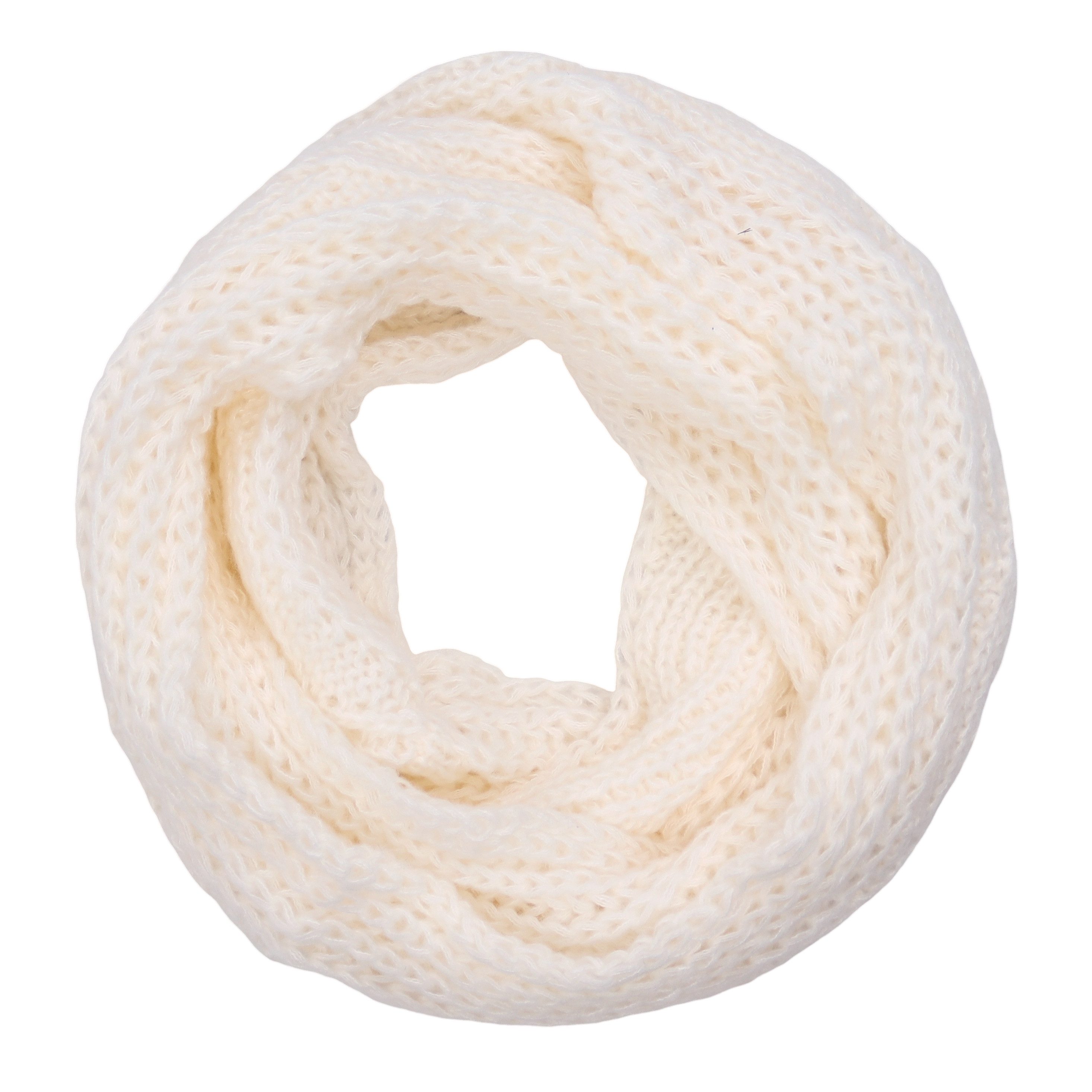 MIRROSI Loop Damen Strick Loopschal mit Zopfmuster, (zweimal um den Hals wichelbar), Damen Halstuch Stola ideal für Frühling, Herbst oder Winter