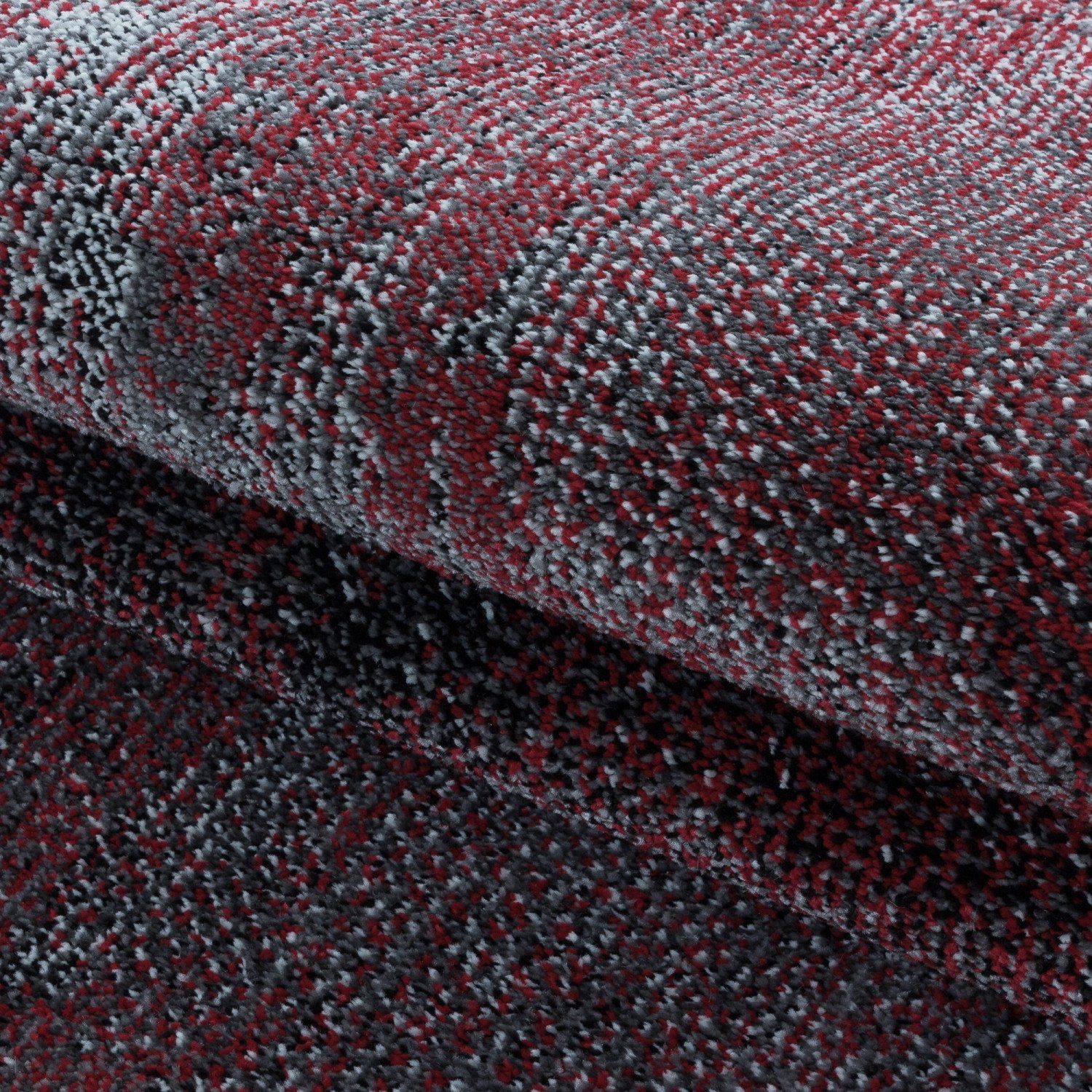 8 mm Giantore, Florhöhe Designteppich rechteck Rot modern,