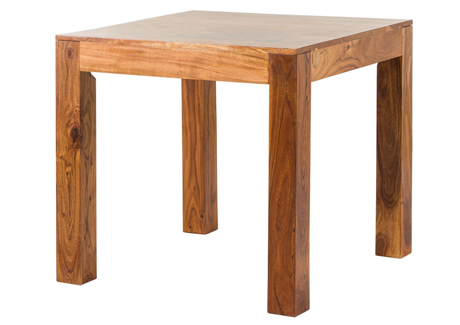 Massivmoebel24 Esstisch OXFORD (Massivholz, Massivholztisch), Esstisch Akazie 80x80x76 honig lackiert OXFORD #31