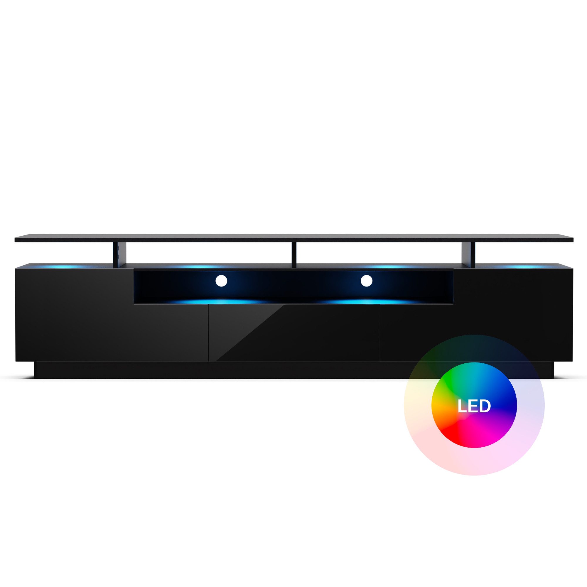 blumfeldt Lowboard Perth Lowboard Fernsehschrank 195 x 44 x 50 cm, Fernsehs günstig online kaufen