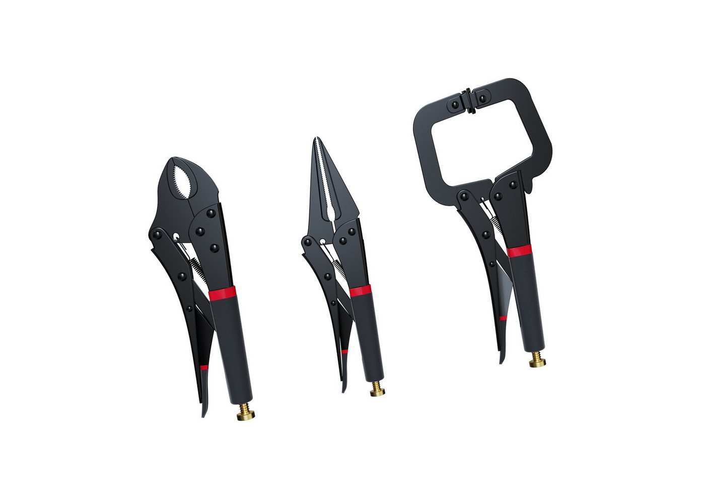 CCLIFE Gripzange CCLIFE Gripzangen Set aus Stahl fuer Schweißen und Reparatur, 3-tlg.