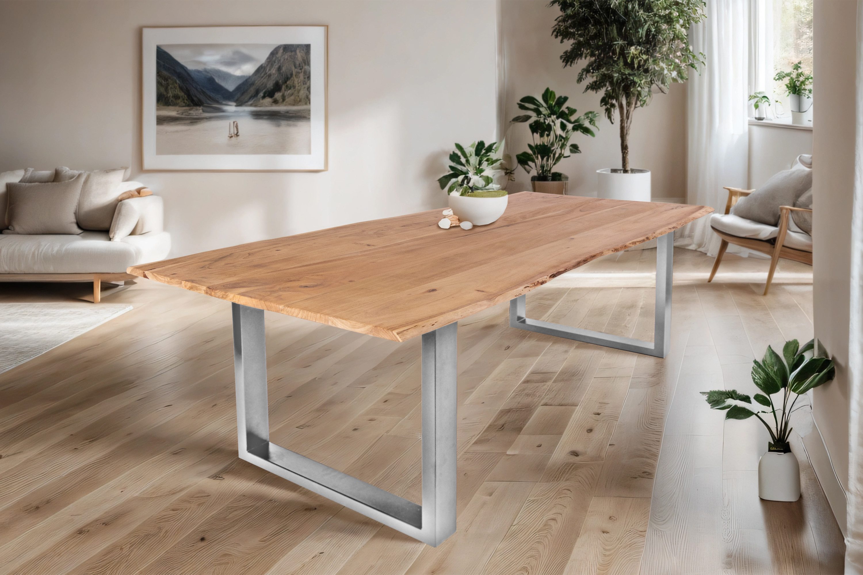 SAM® Baumkantentisch Hope, massives Akazienholz, Baumkante, günstig online kaufen