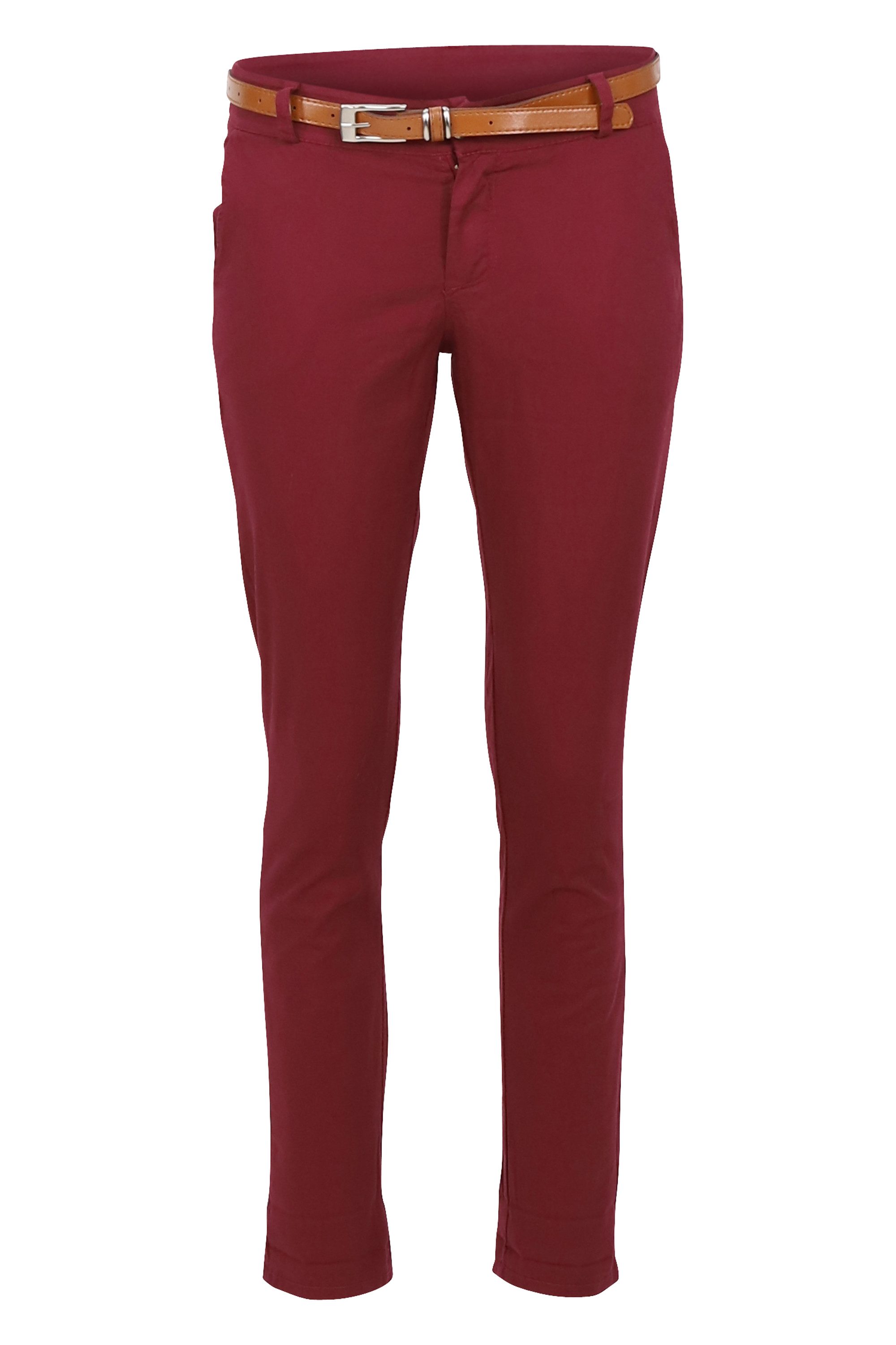 malito more than fashion Chinohose 2156 unifarbene Stretch Basic Hose Slim Fit