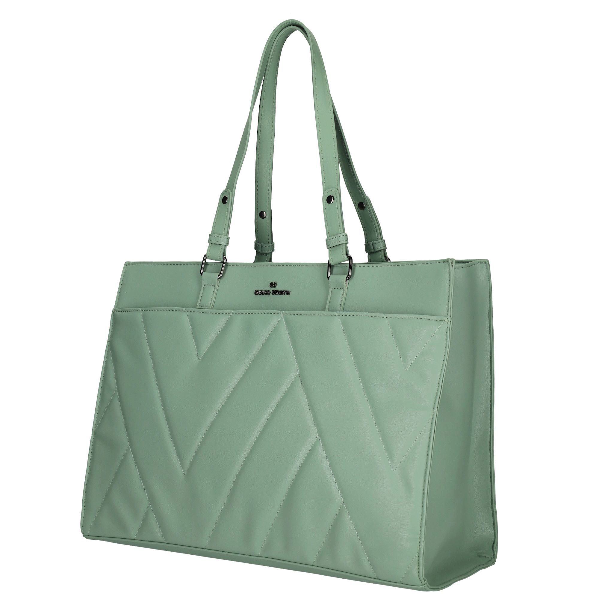 Christian Wippermann Umhängetasche Große Damen Tasche Schultertasche Bag Leder Optik (1 tlg), Handtasche