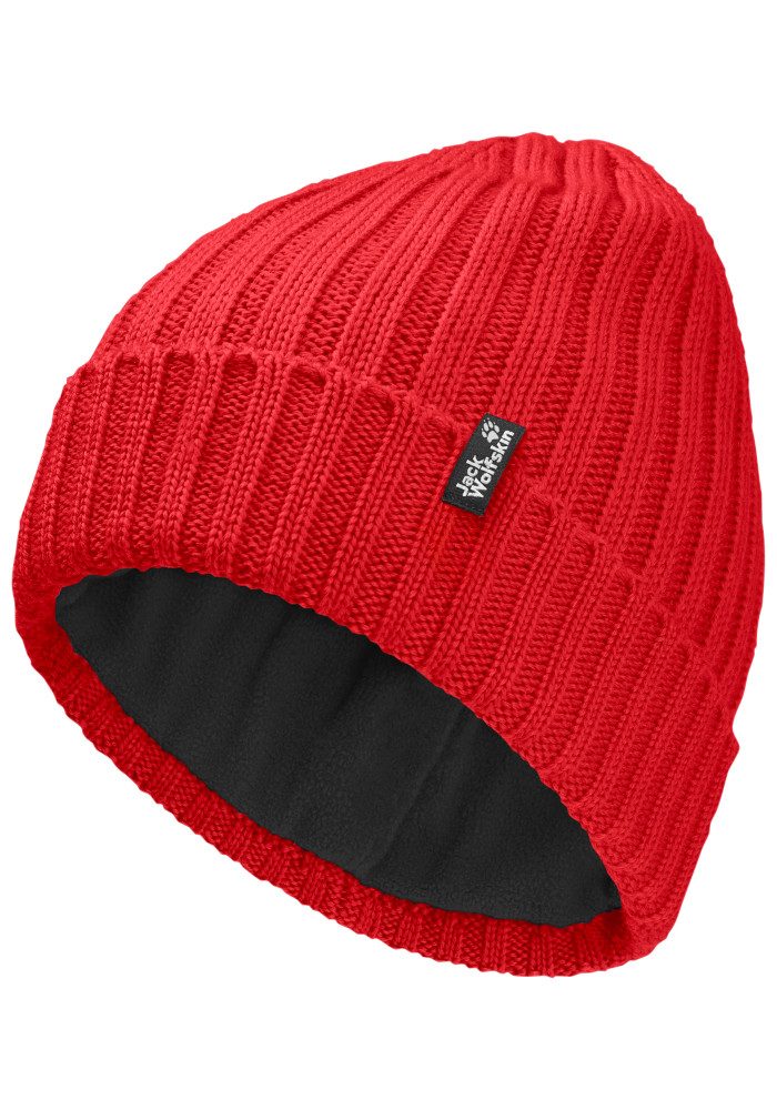 Jack Wolfskin Beanie RIB KNIT BEANIE Strickmütze, warm, winddicht