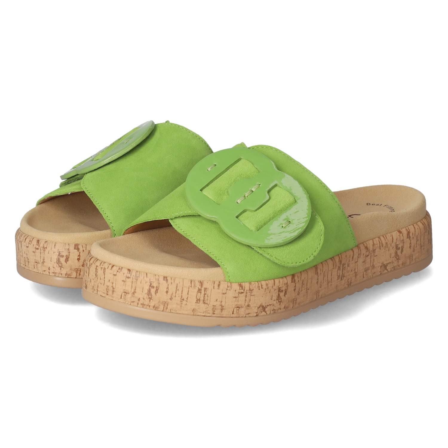 Gabor Gabor 63.760.11 Damen Rauleder gruen Pantolette günstig online kaufen