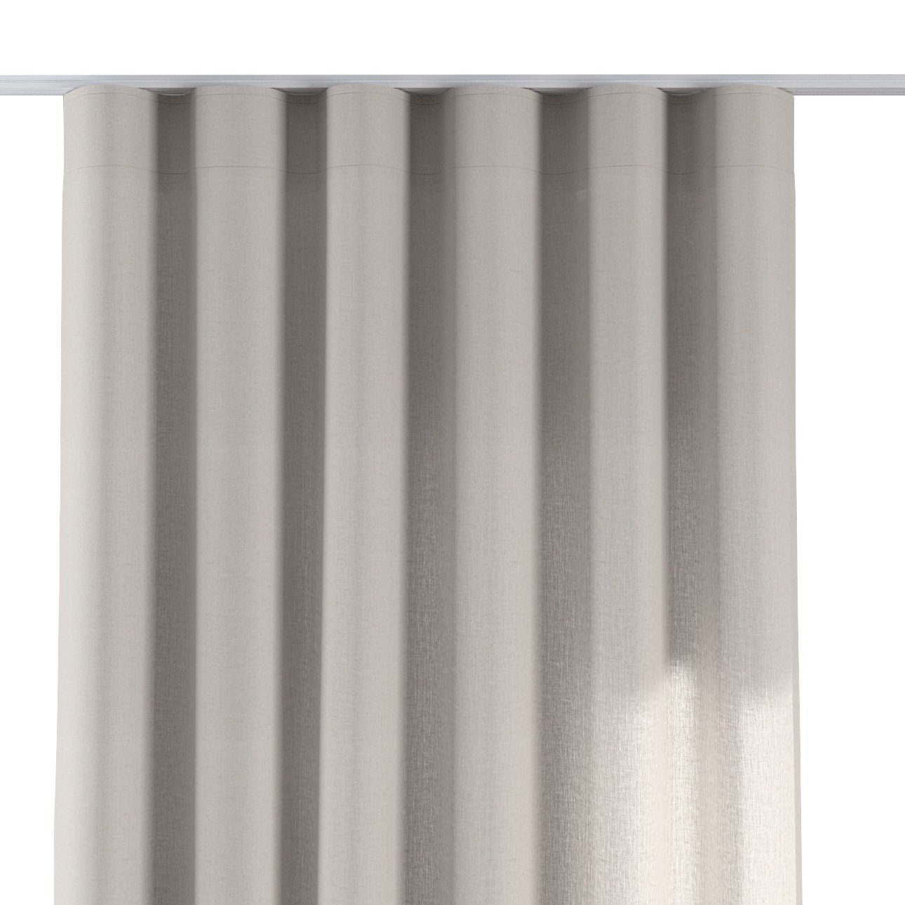 65 100 cm, Wellenvorhang Dekoria x Leinen, Vorhang grau-beige