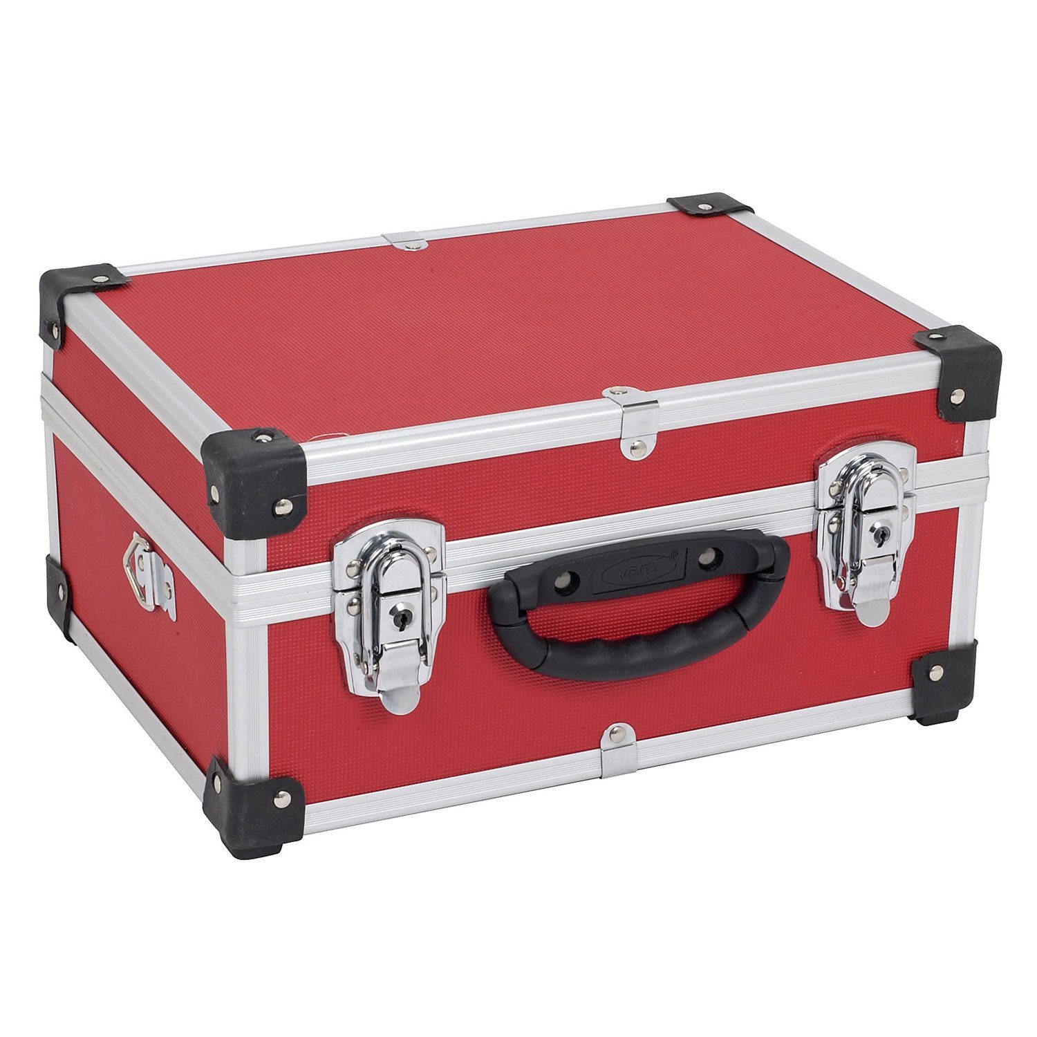2x Aluminiumkiste Rot VARO 2x Tragegurt Werkzeugkiste + Alukoffer Aufbewahrungsbox Kreator Lagerbox