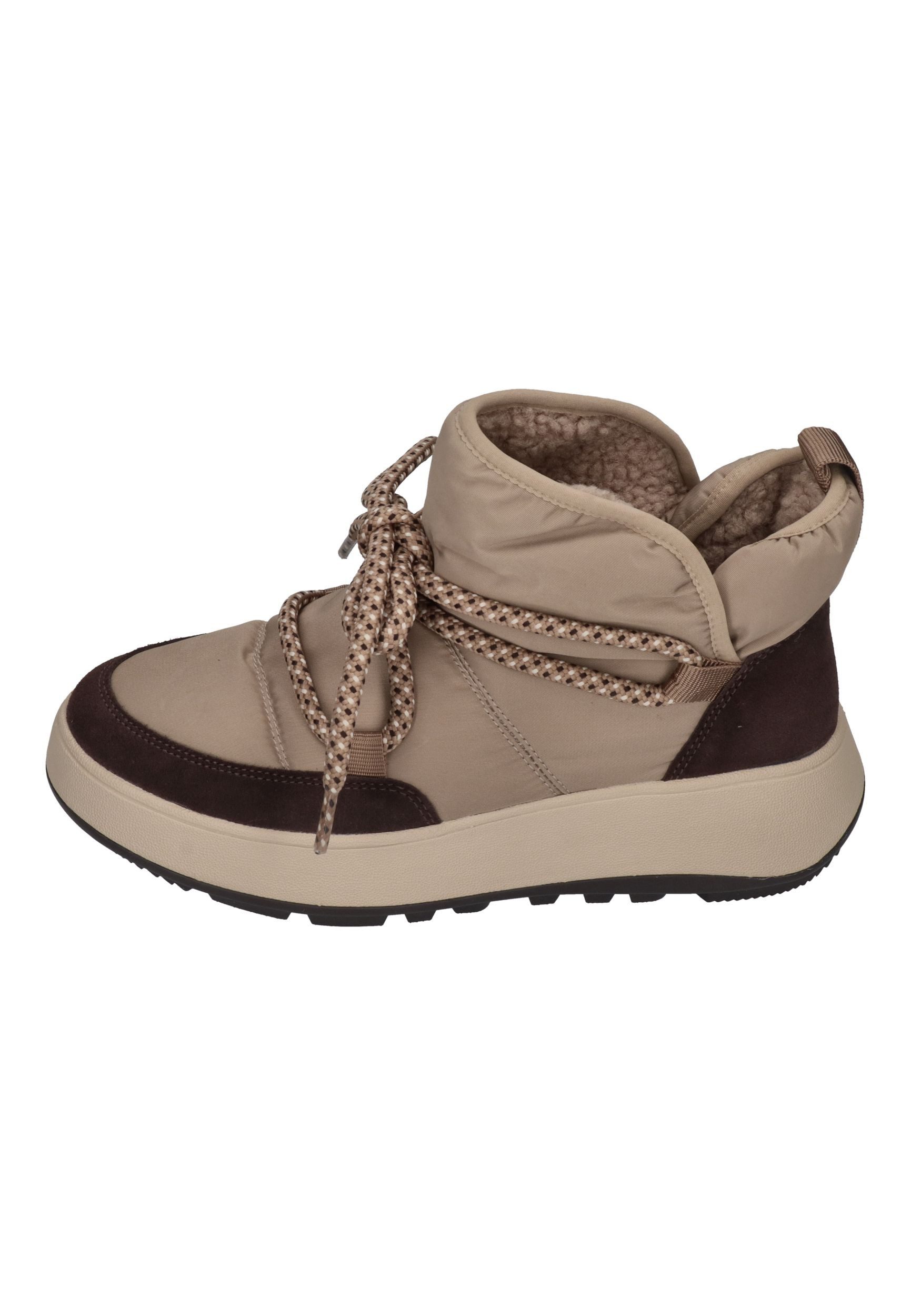 Fitflop F-MODE WATERRESISTANT BIOFLEECE MESH FLATFORM Stiefelette Taupe günstig online kaufen