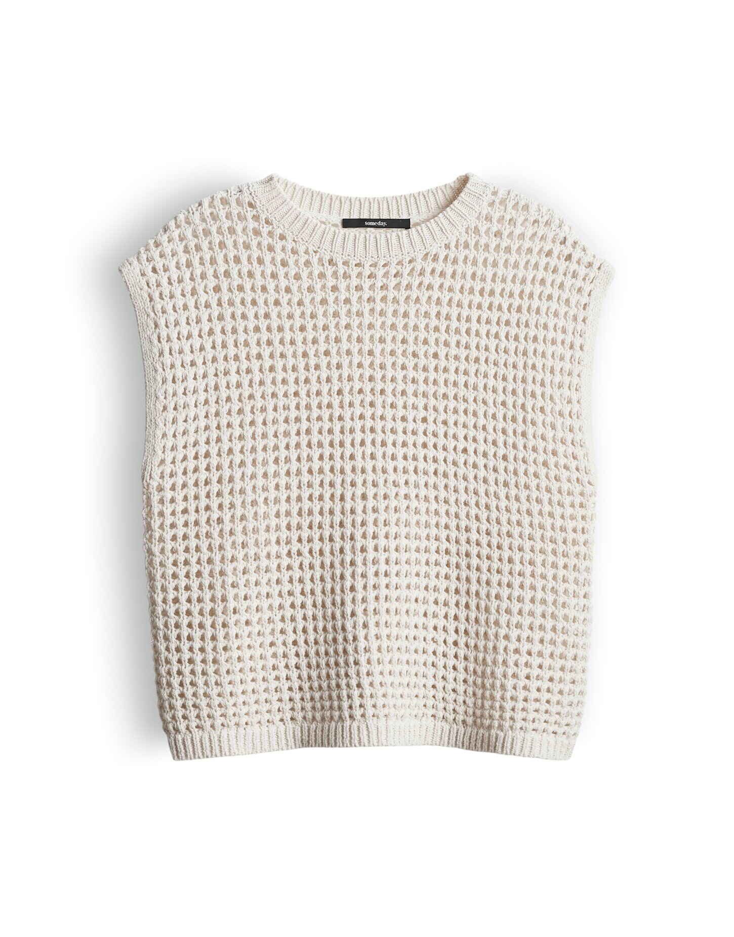 someday Strickpullover Tarisela aus Strick mit Häkelstruktur Mit Lochmuster und transparenter Optik für Sommerlooks