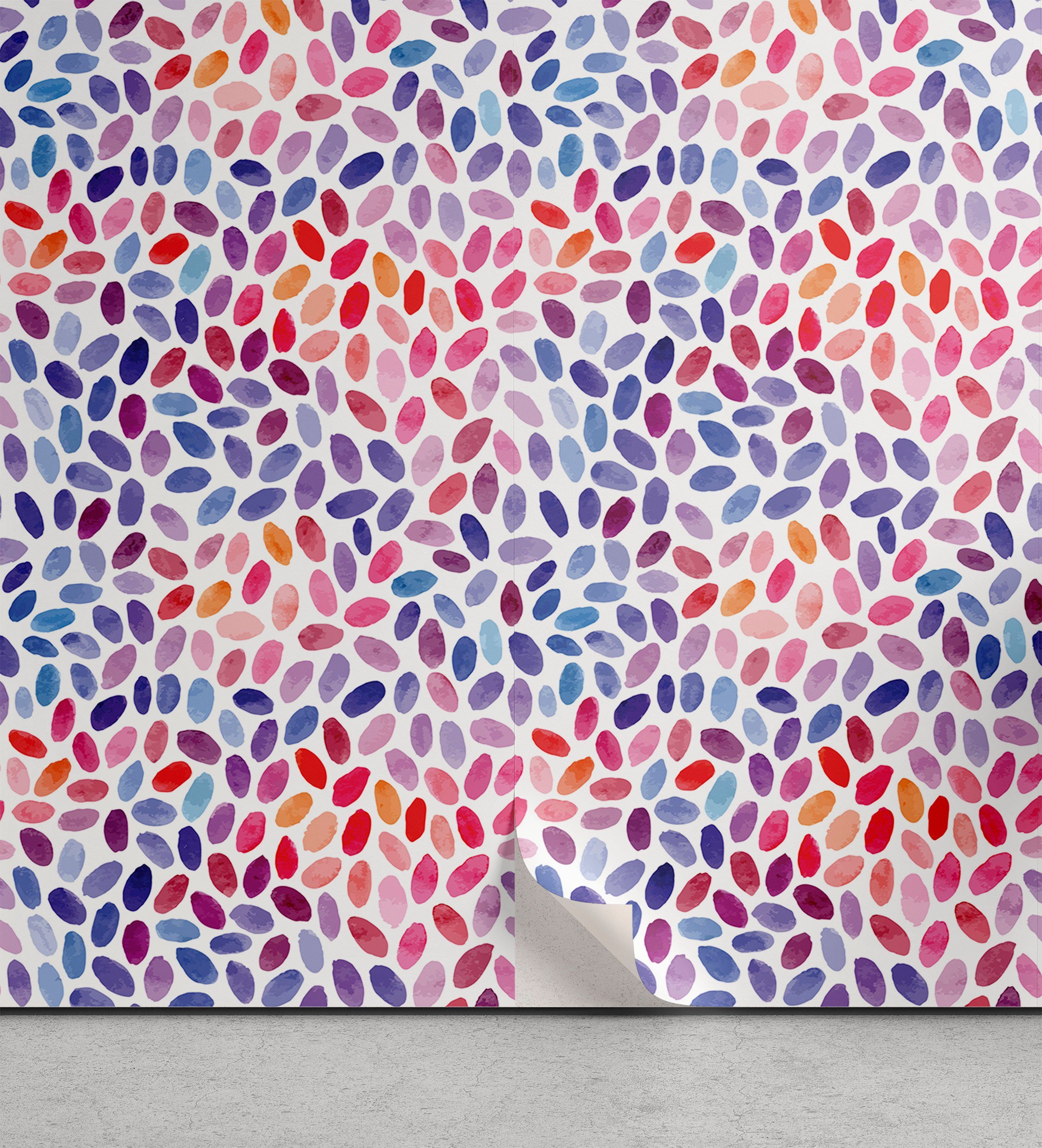 Abakuhaus Vinyltapete selbstklebendes Wohnzimmer Küchenakzent, Abstrakt Trippy Funky Sketchy