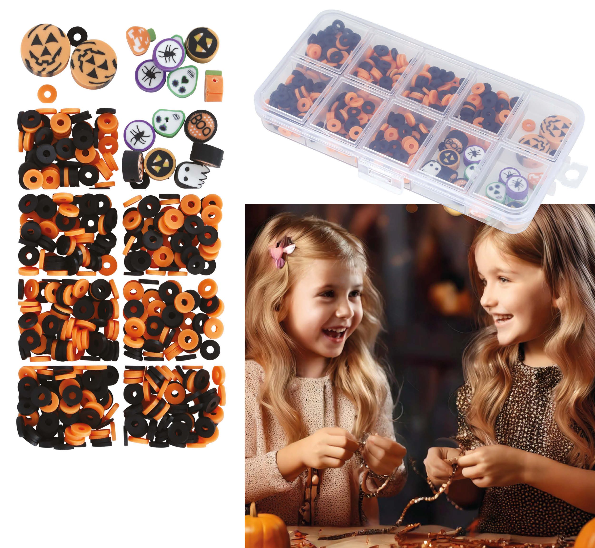 Fiestas Guirca Kostüm, Halloween Armband Bastelset Kreativ Kollektion Hexen Geister Kürbisse