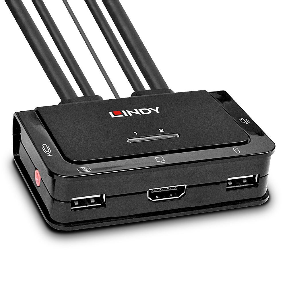 Lindy LINDY HDMI KVM Switch Compact USB 2.0 Audio 2 Port HDMI-Kabel