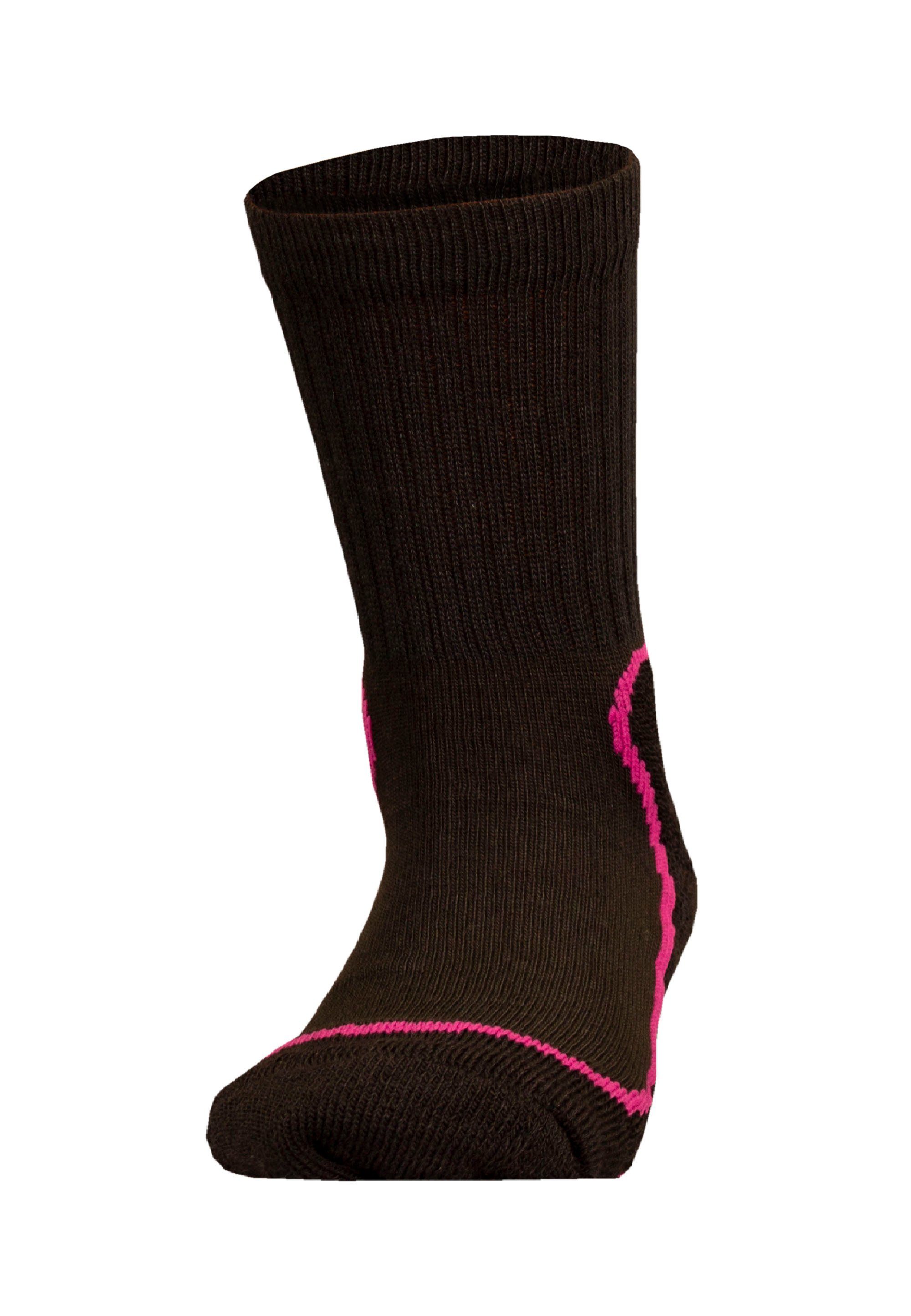 (1-Paar) Struktur und KEVO schwarz Coolmax Socken JR mit UphillSport mehrlagiger