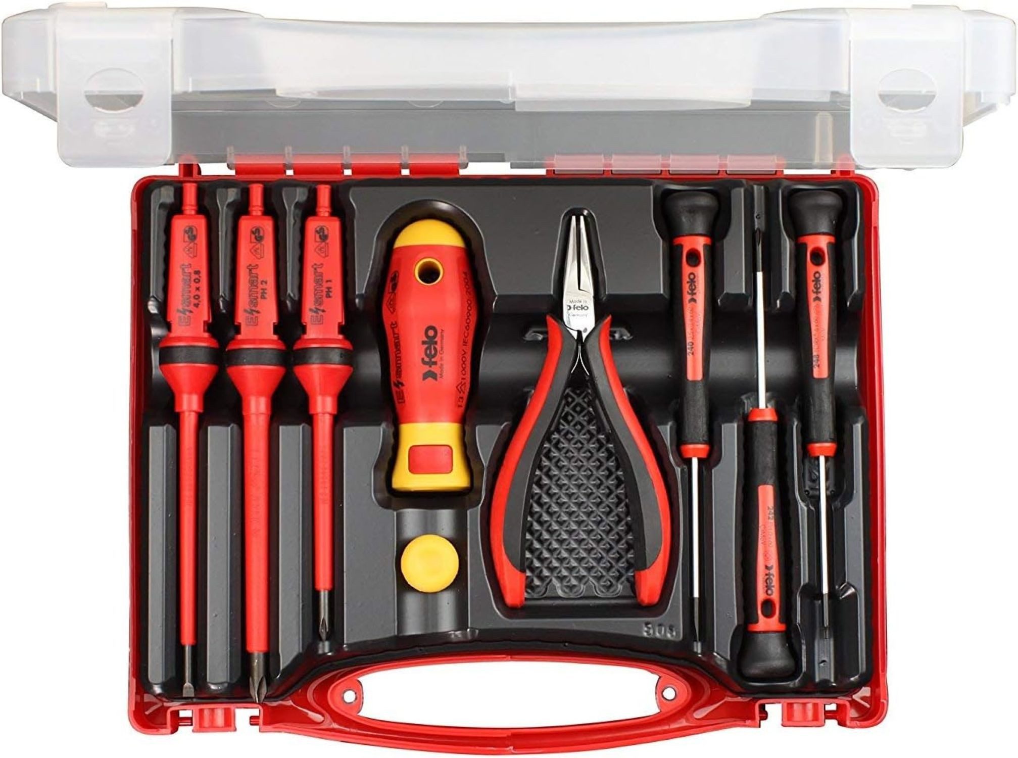 DER GRÜFFELO Werkzeugkoffer Präzisionskoffer Set 9tlg. - 24099156 (Schraubendreher-Set, 9 St., Schraubendreher-Set), E-Smart Griff