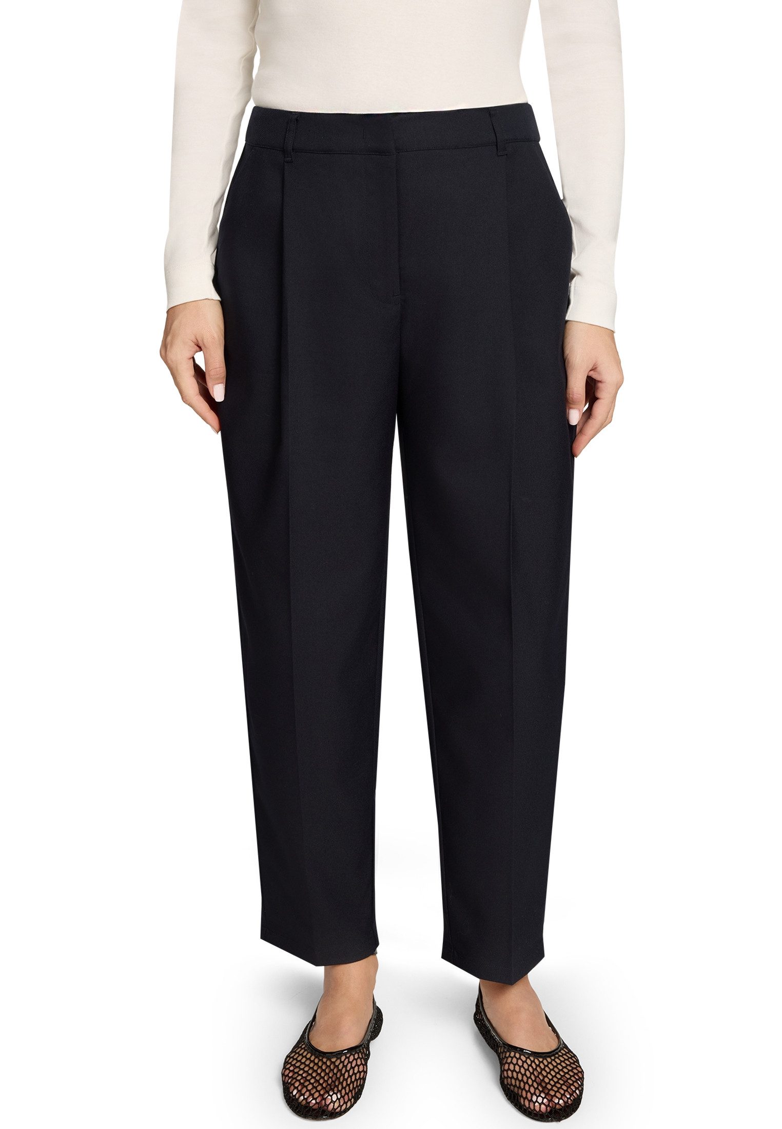 Zero Stoffhose Damen mit Bügelfalte 30 Inch Plain/ohne Details