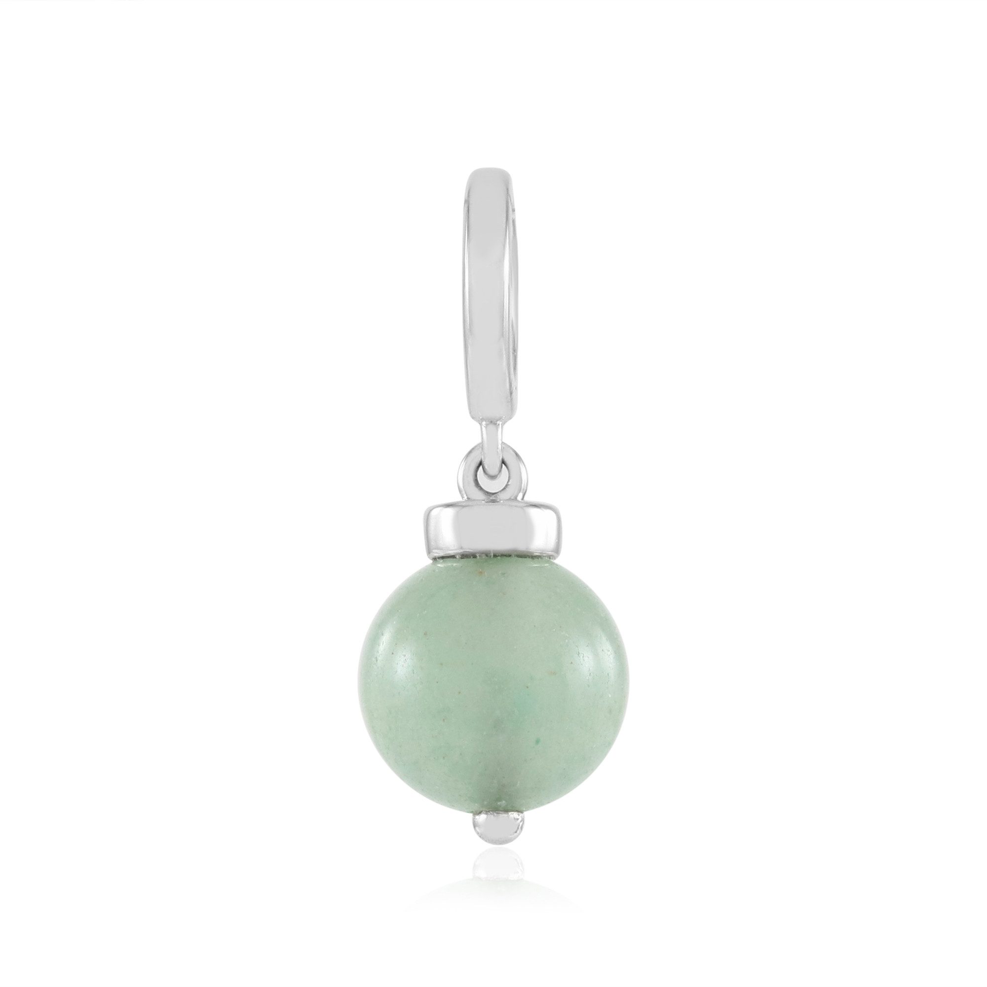 Cavill Kettenanhänger Cavill Anhänger 3,61 ct Grüner Aventurin, platinisiertes Silber (1-tlg)