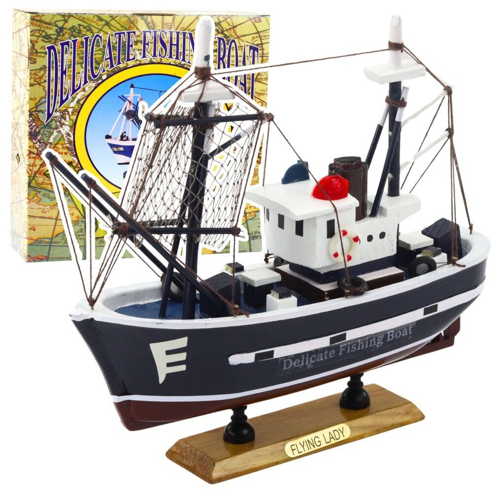 LEAN TOYS Modellboot Sammlermodell Dekoratives Fischereifahrzeug Flying Lady