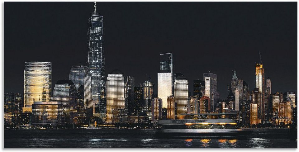 Artland Wandbild New York Financial Distrikt, New York (1 St), als Alubild,  Leinwandbild, Wandaufkleber oder Poster in versch. Größen