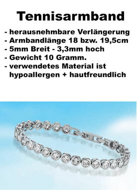 crystal blue Quarzuhr Damenuhr Mesh & Tennisarmband silber mit cubic Zirkonia Kristallen, kostenlose Lieferung