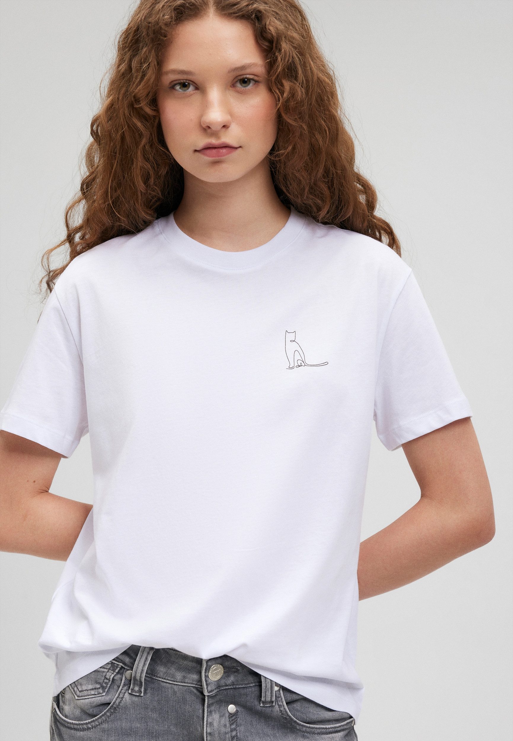 Mavi T-Shirt Rundhals Kurzarm Oberteil mit Print (1-tlg) GRAPHIC TEES günstig online kaufen