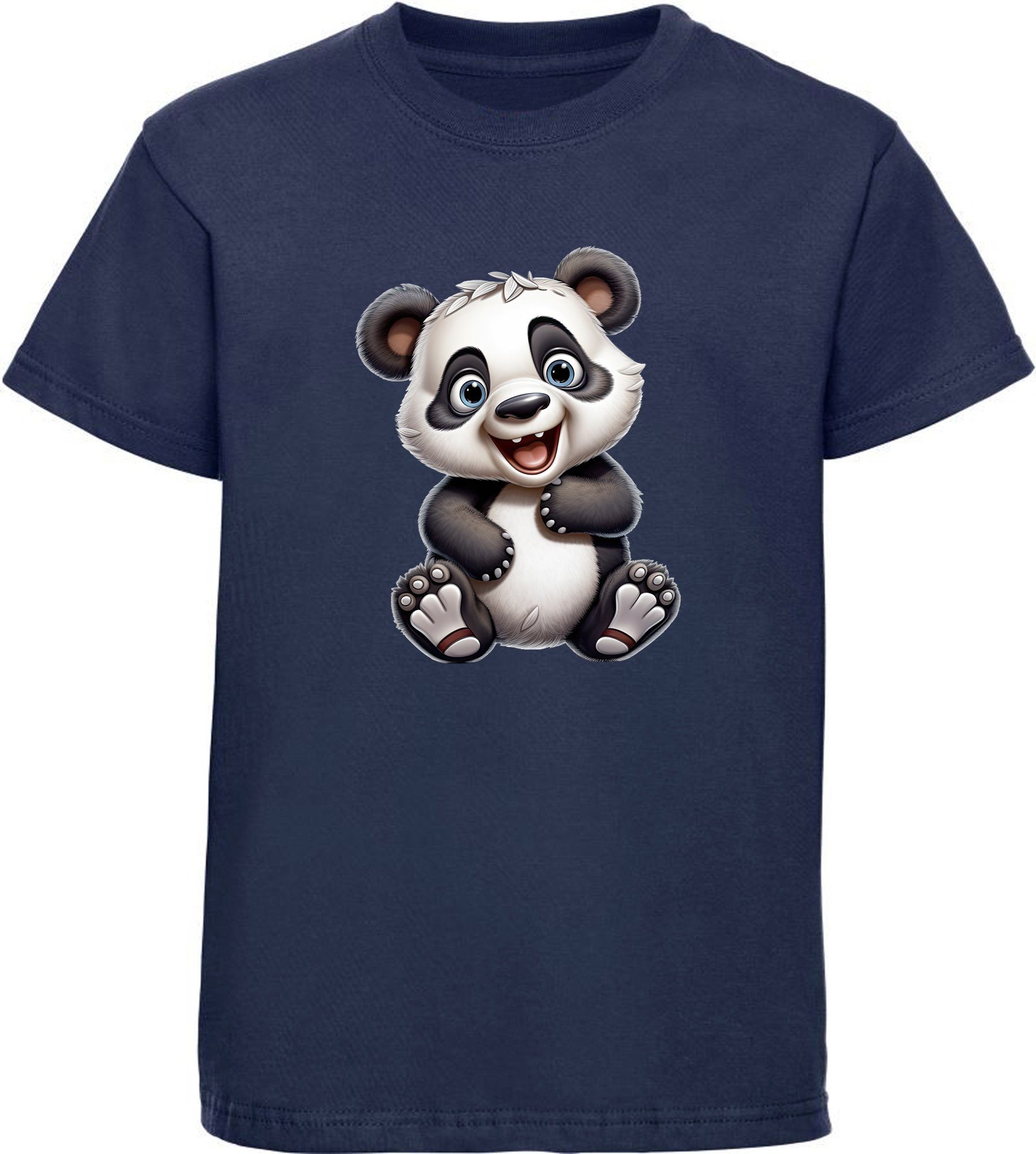 T-Shirt Kinder Wildtier Print Shirt bedruckt - Baby Panda Bär