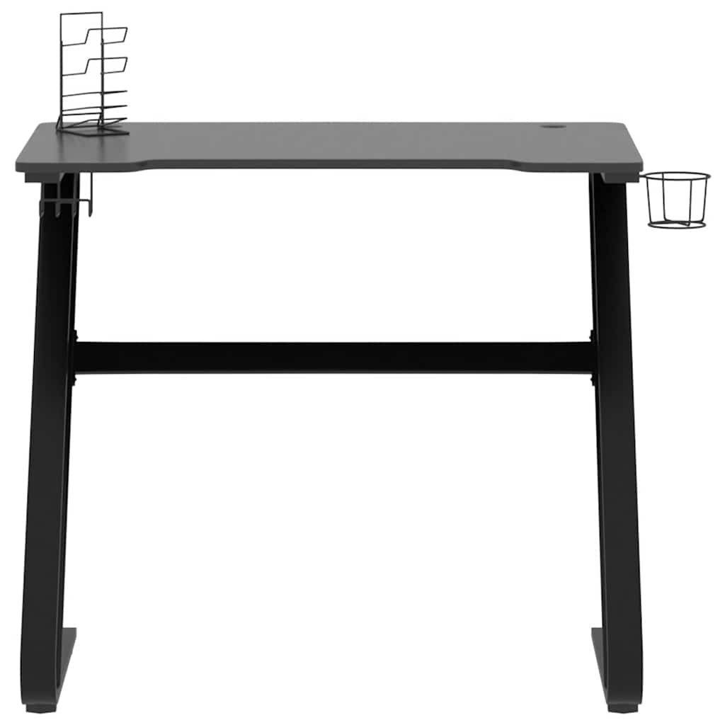vidaXL Schreibtisch Gaming-Schreibtisch mit ZZ-Gestell Schwarz und Rot 90x60x75 cm
