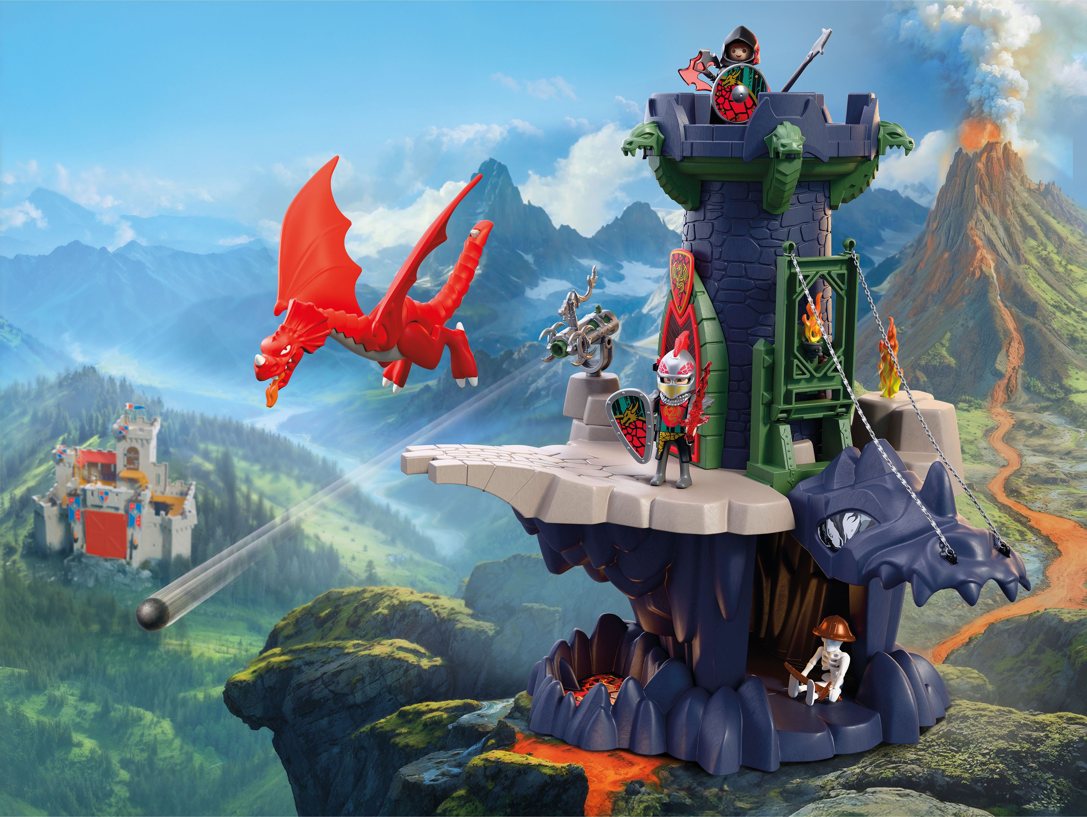 Playmobil® Drachenritterturm (72113), Knights Konstruktions-Spielset, (70 St), Made in Europe