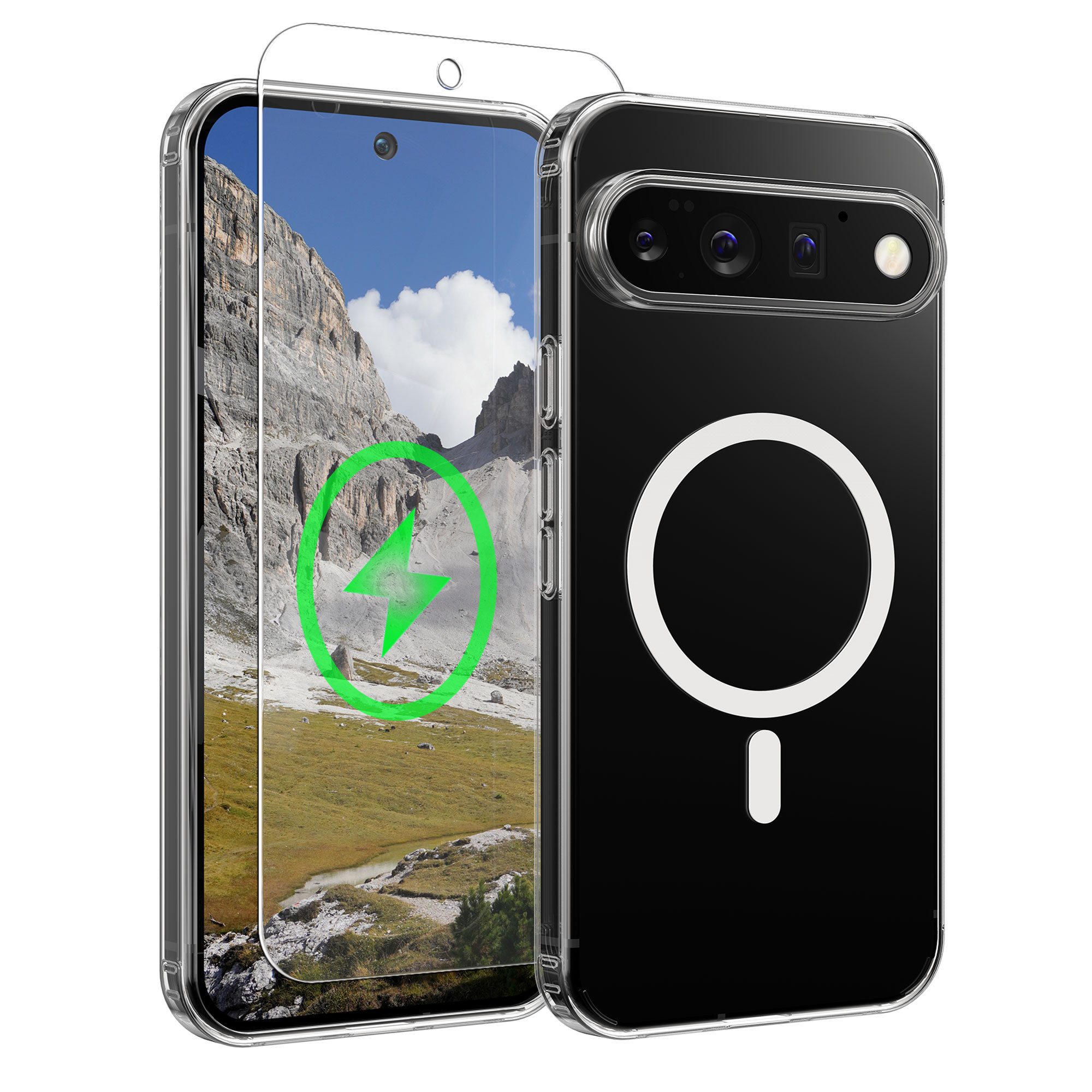 Oakshield Smartphone-Hülle Transparent Case für Google Pixel 11 Pro XL / Pixel 10 Pro XL Hülle, Crystal Clear Handyhülle mit Anti-Vergilbung & 9H Glas Displayschutz