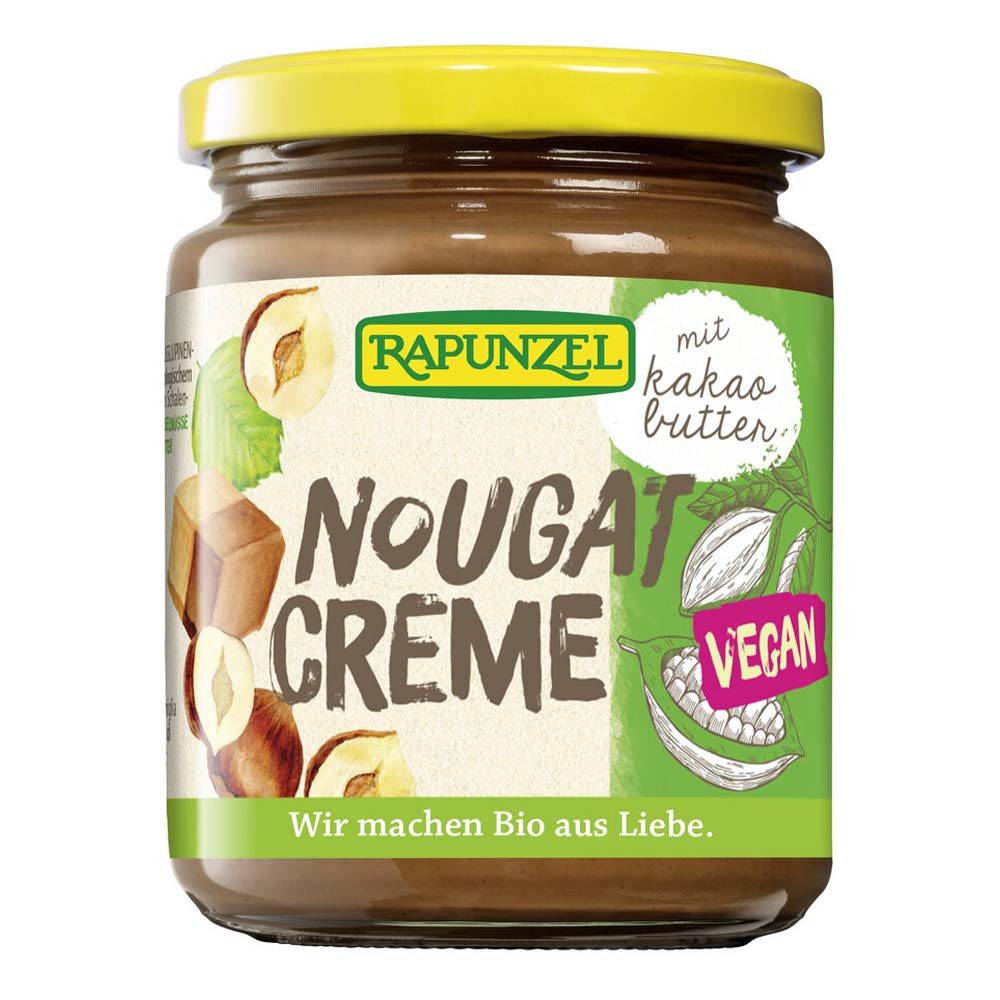 Rapunzel Schokoaufstrich Nougat Creme mit Kakaobutter vegan 250g