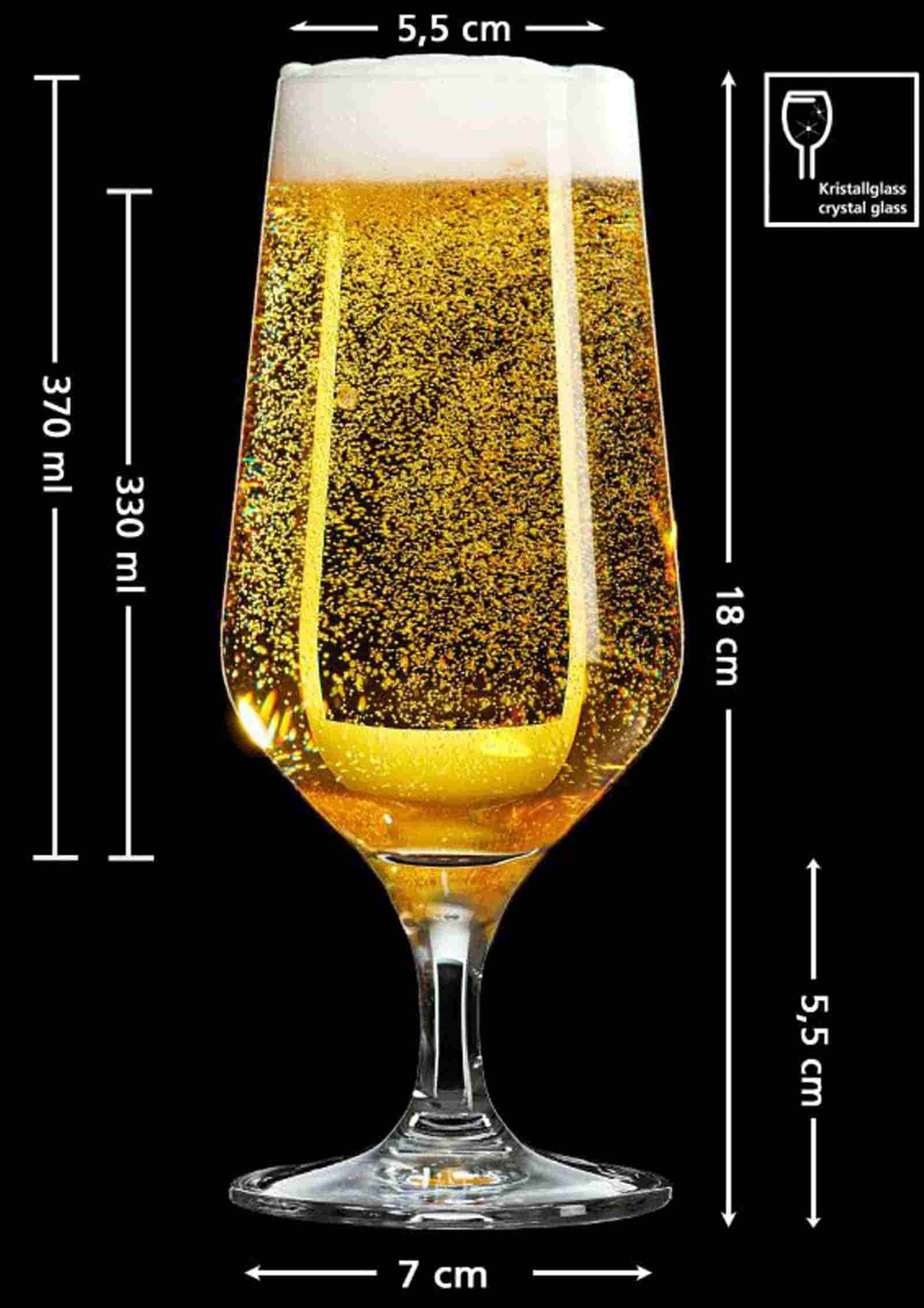 Ritzenhoff & Breker Bierglas Mambo Biertulpen 370 ml 4er Set, 4-tlg., Glas