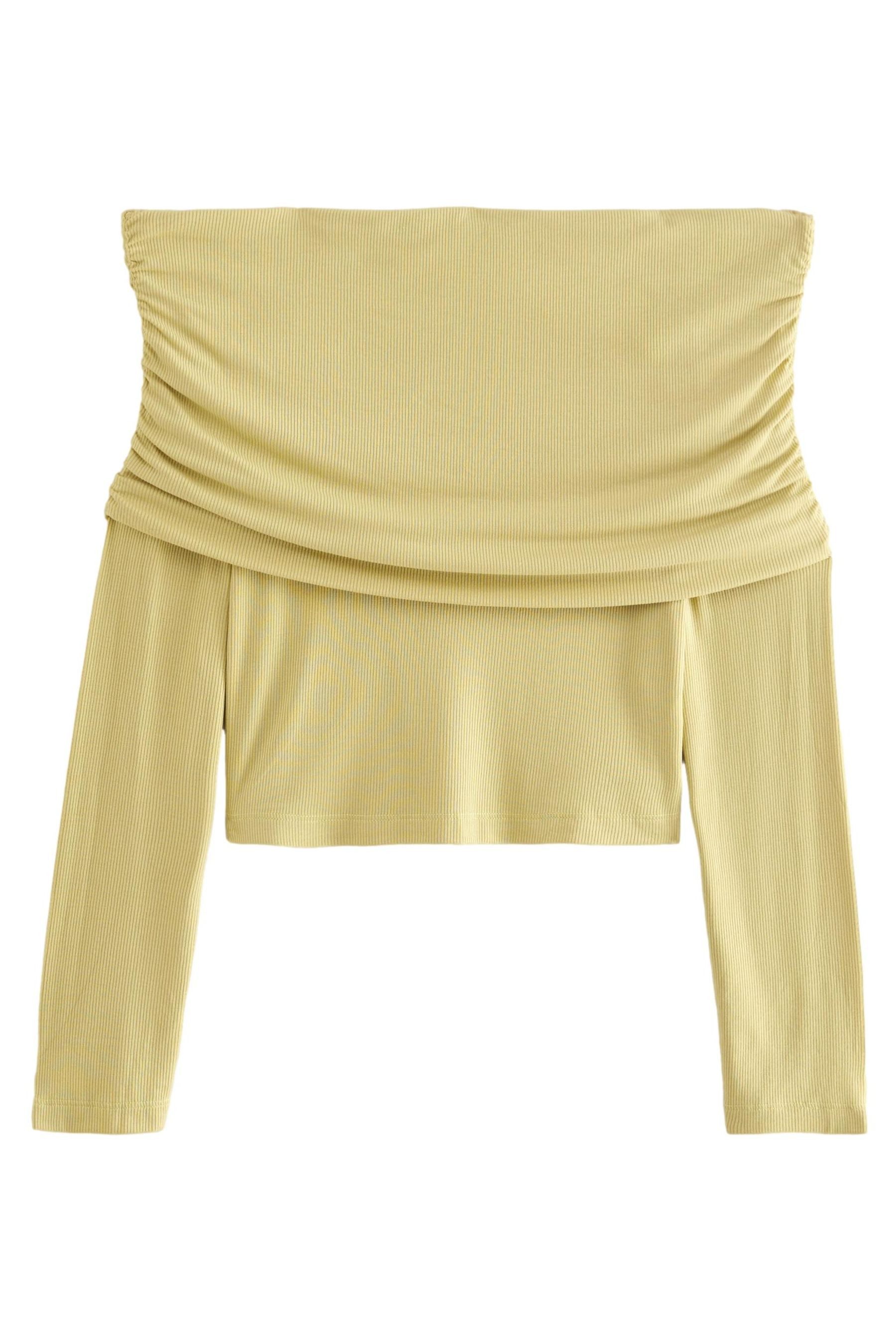 Next Carmenshirt Weiches, geripptes Bardot-Oberteil (1-tlg) günstig online kaufen