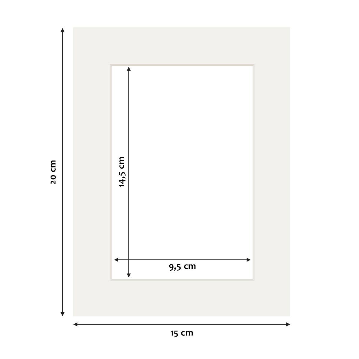 PHOTOLINI Bilderrahmen Passepartouts 10er Set 15x20 cm - für Fotos und Bild günstig online kaufen