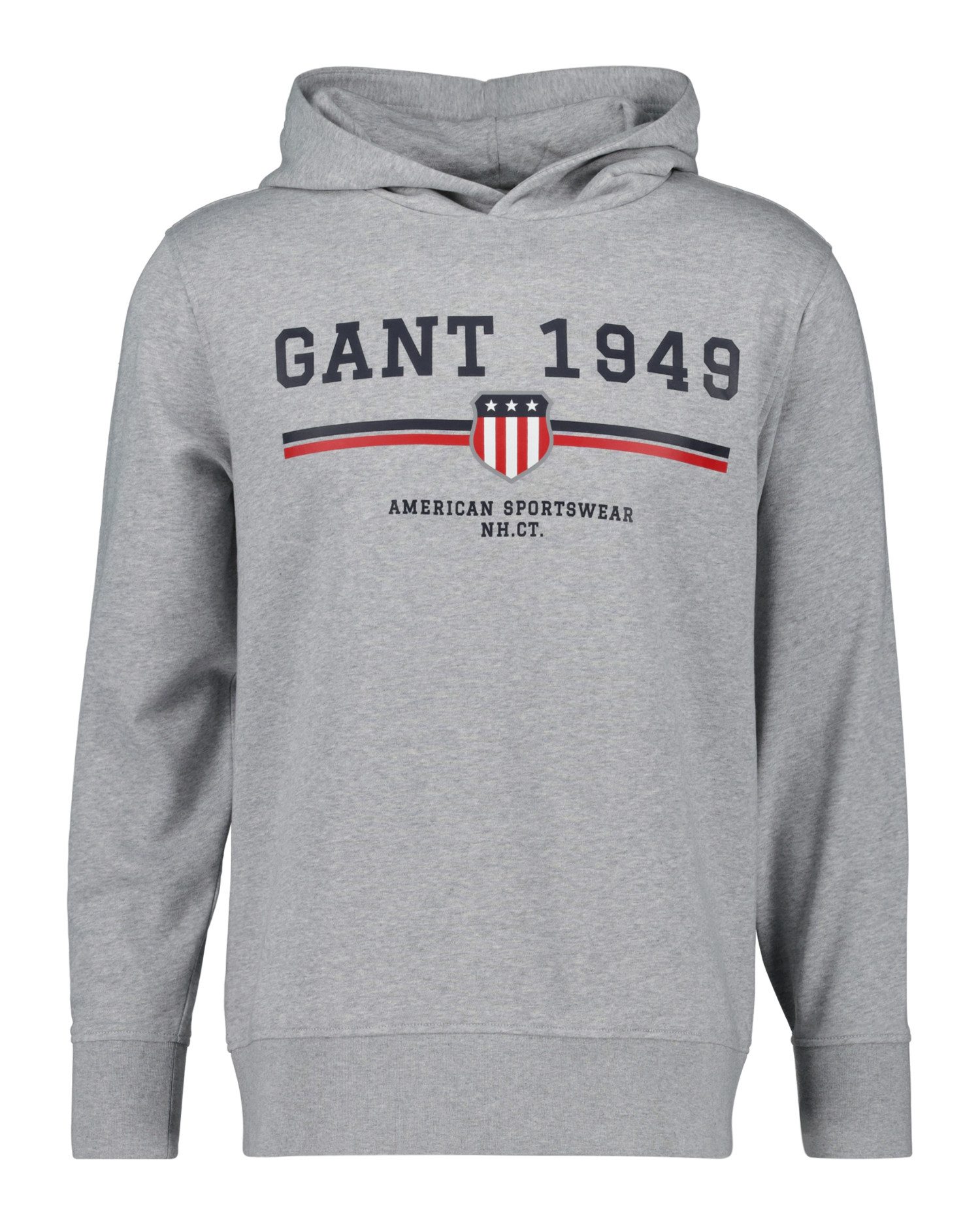 Gant Kapuzensweatshirt GRAPHIC HOODIE Rippbündchen, Print, regular fit