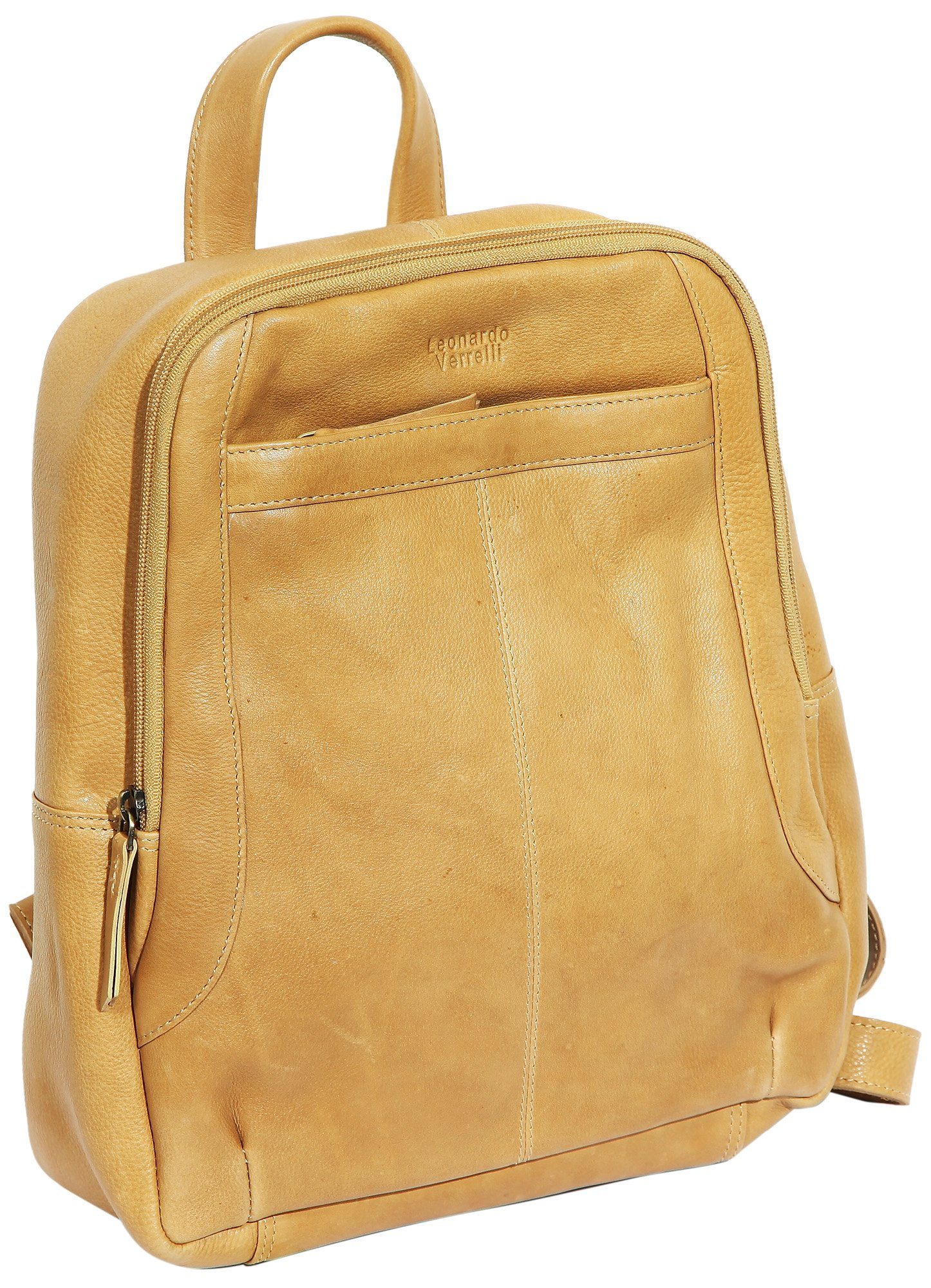 Leonardo Verrelli Rucksack Gulnar Damentasche Damenrucksack aus Echtleder