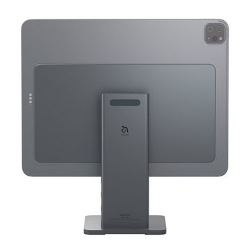 ADAM elements Mag M Pro 12.9, Magnetischer iPad Stand inkl. 8-in-1 Hub, Grau Tablet-Halterung, (iPad Pro 12,9 Zoll (3., 4., 5., 6. Generation)