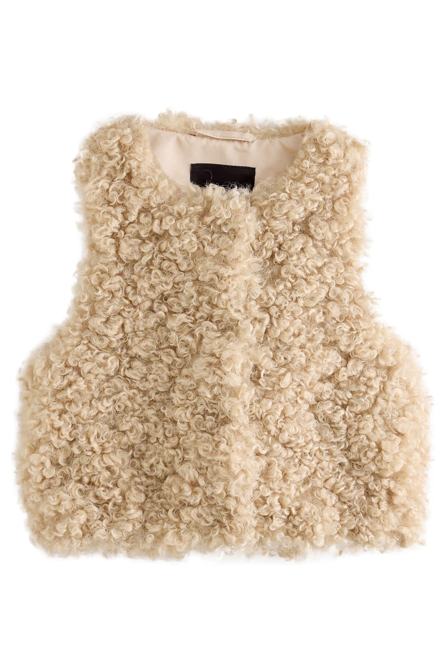 Next Steppweste Gilet aus lockigem Kunstfell (1-tlg)
