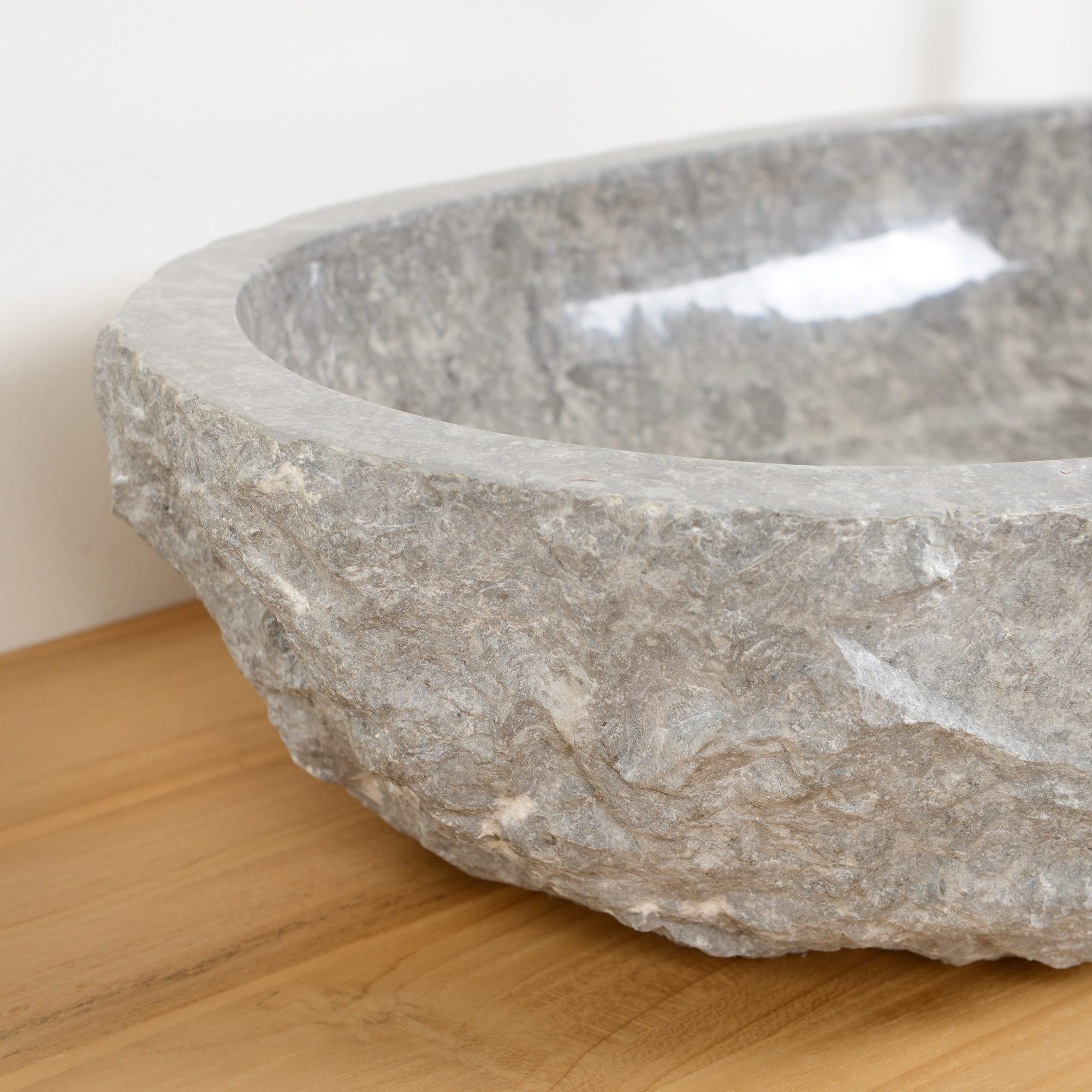 wohnfreuden Aufsatzwaschbecken Erosi Marmor Waschbecken 60 cm grau (Kein Set), 125591_MDaL1.142