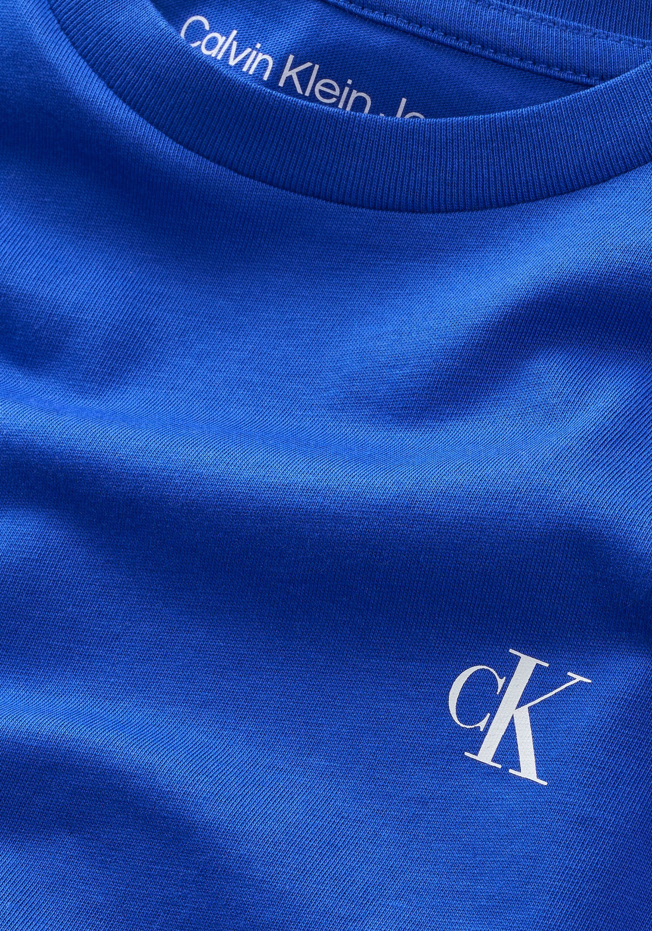 Calvin Klein Jeans mit 2-PACK blau-grau T-Shirt MONOGRAM TOP Logodruck