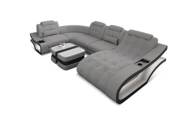 Sofa Dreams Wohnlandschaft Polster Stoff Sofa Couch Elegante S - U Form Stoffsofa, wahlweise mit Bettfunktion