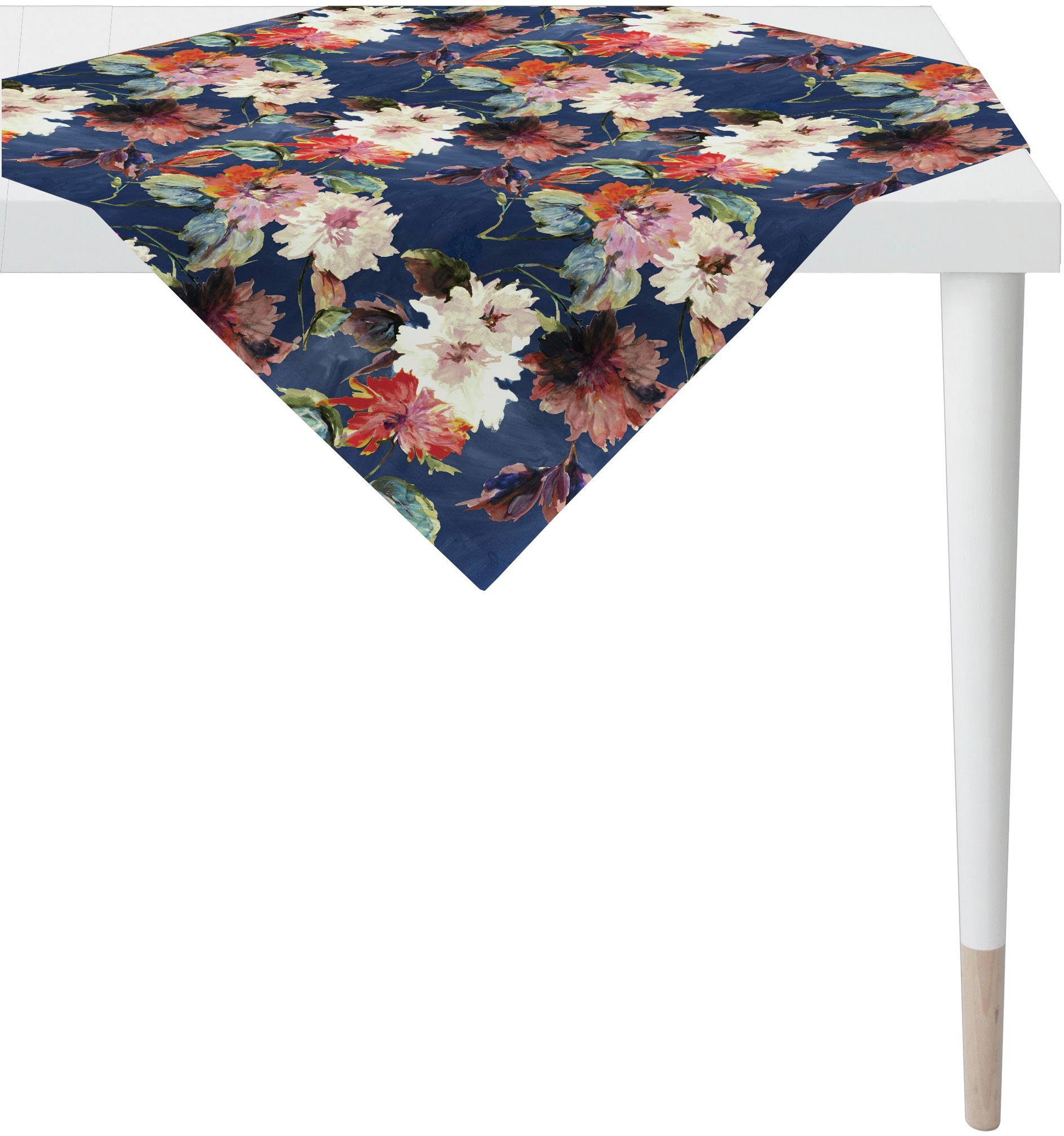 APELT Mitteldecke 5600, 1 Stk., Herbstdeko mit Blumenmuster, harmonische Farbkombination (1-tlg), Digitaldruck, Blumenmuster